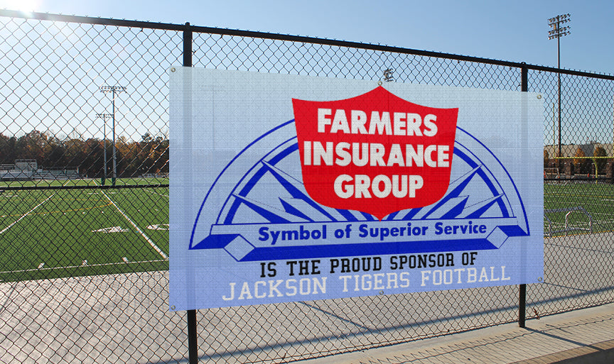 Custom 40'x 5' Mesh Banner