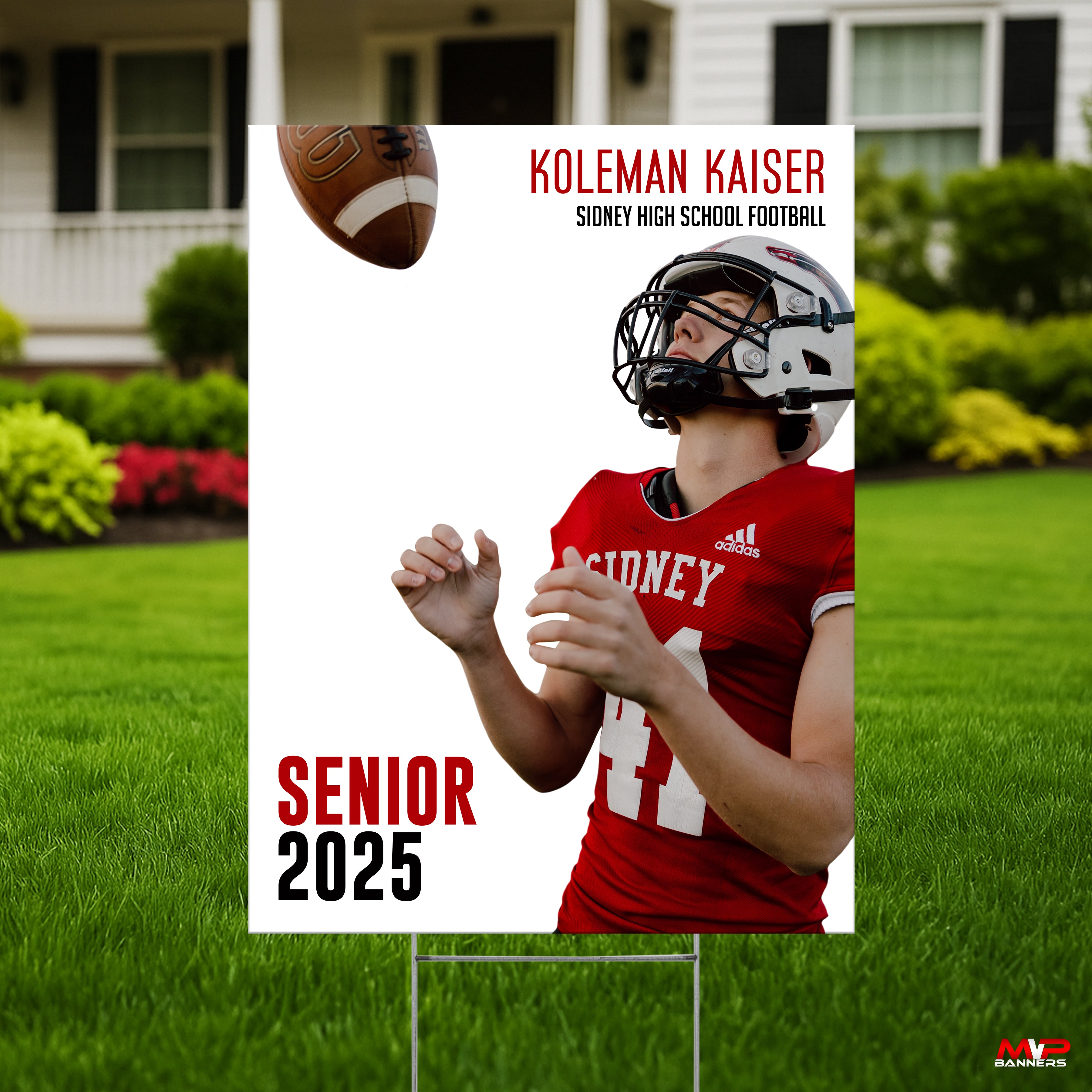 Printed Sports Yard Sign | Senior Night Poster | Football | Clutch Moment