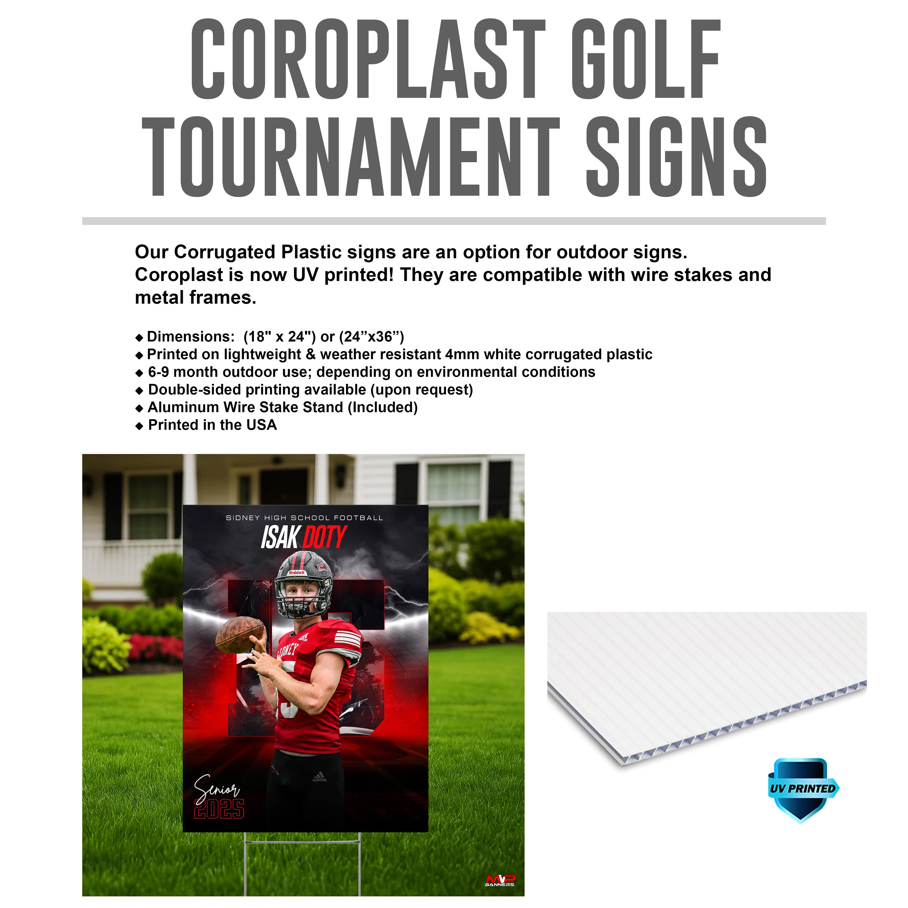 Custom Sports Banner | Senior Night | Football | Fracture Zone