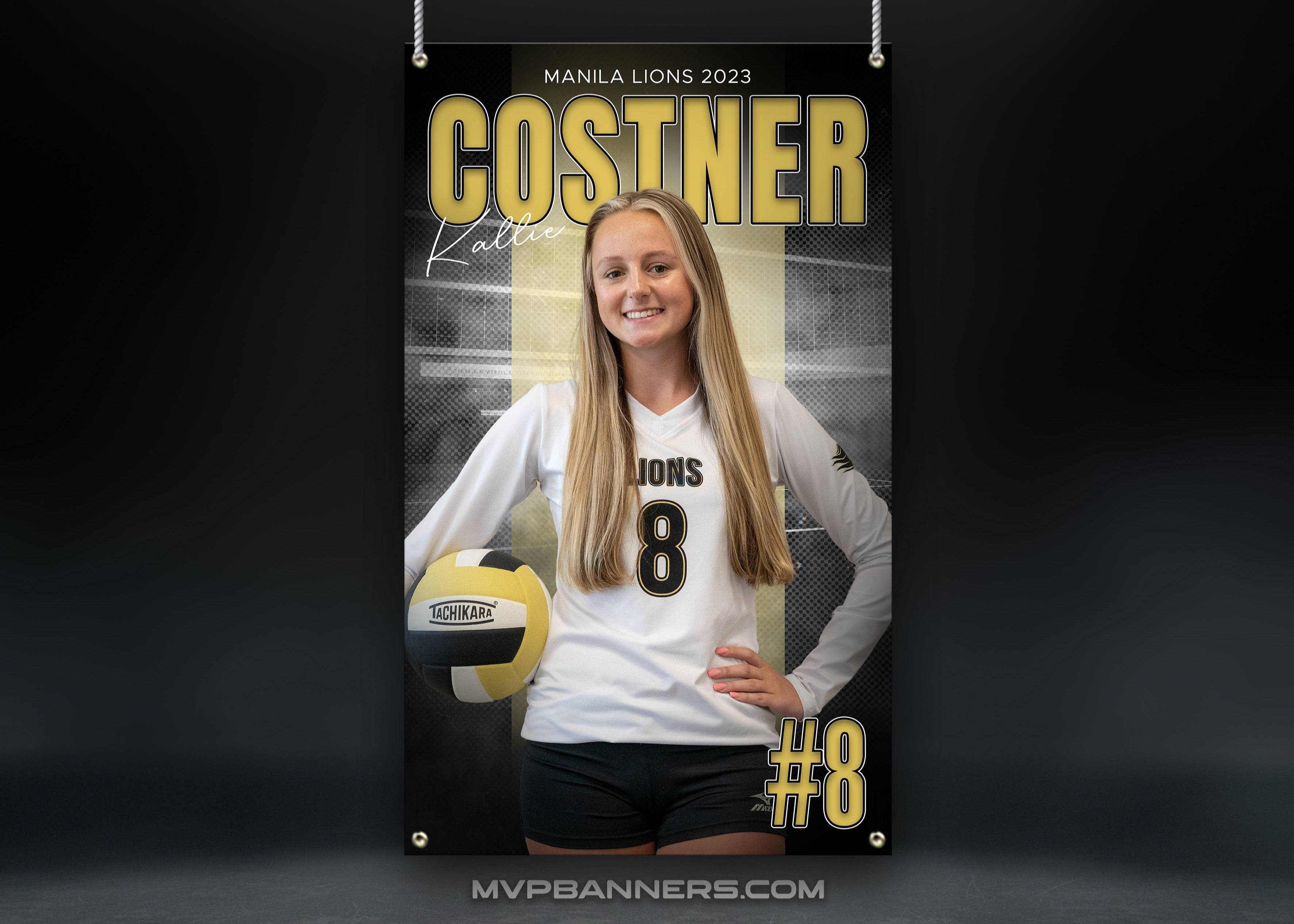 Custom Sports Banner | Senior Night | Volleyball - Stadium Shadow