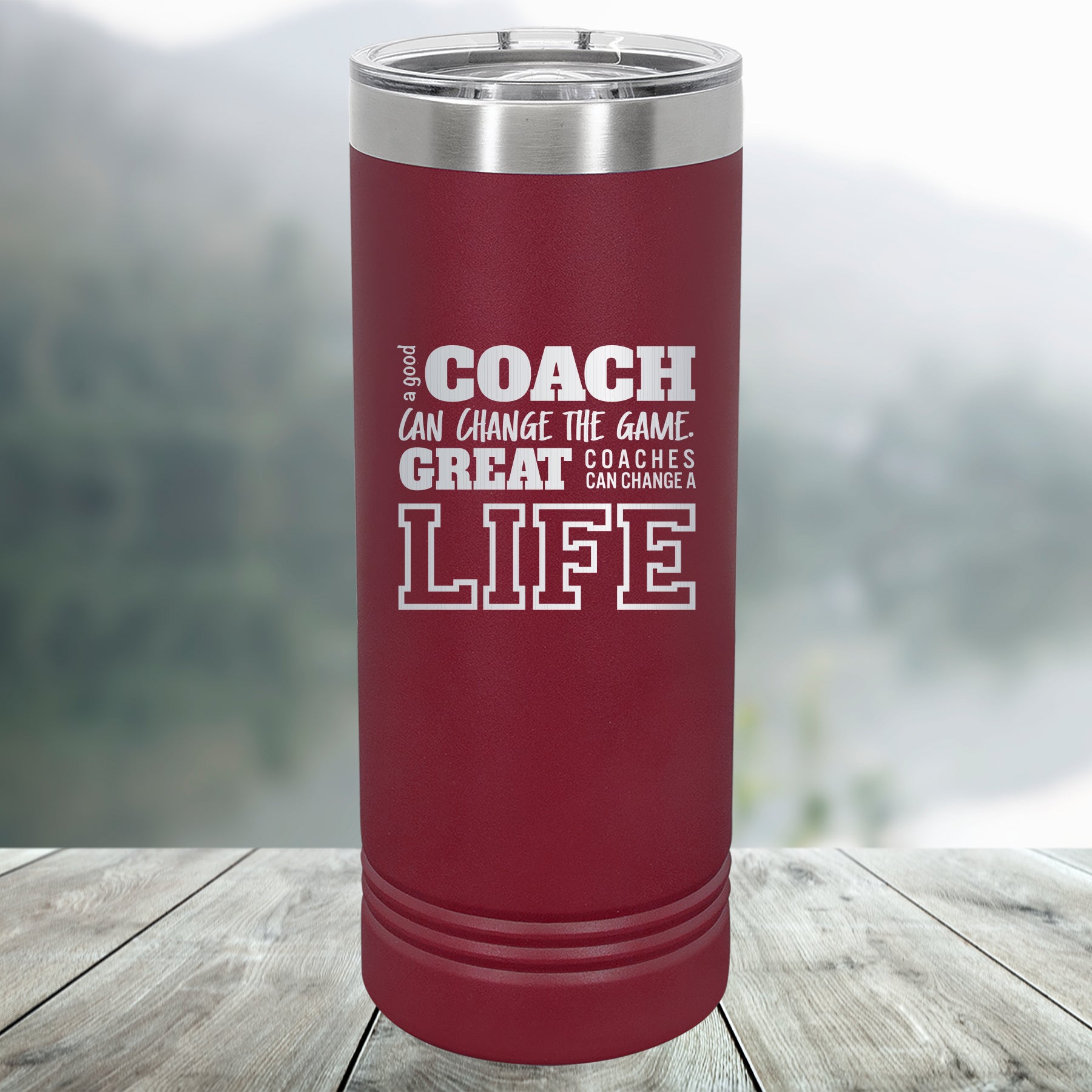 Custom Engraved 22oz Tumbler - A Good Coach