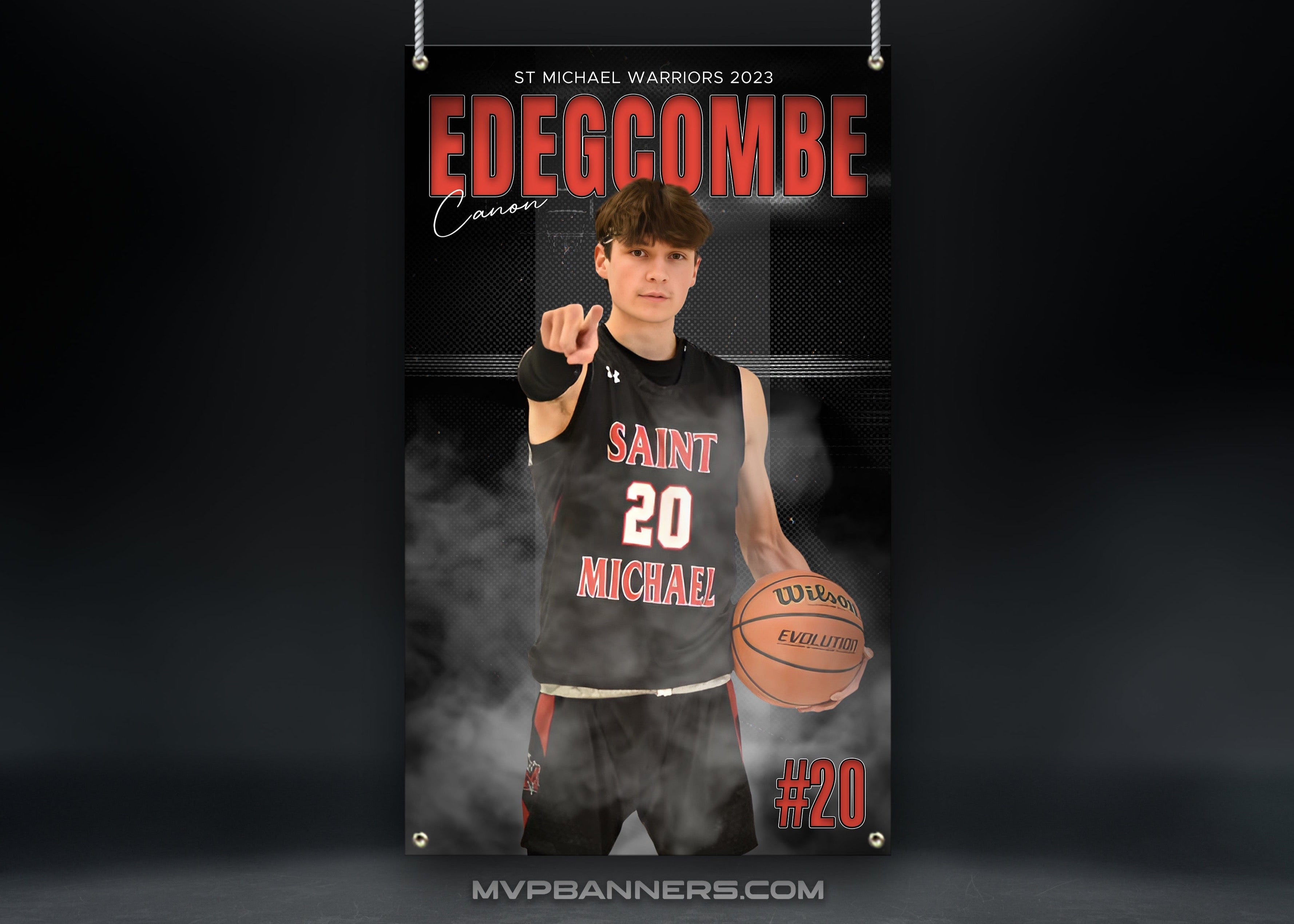 Custom Sports Banner | Senior Night | Basketball | Stadium Shadow