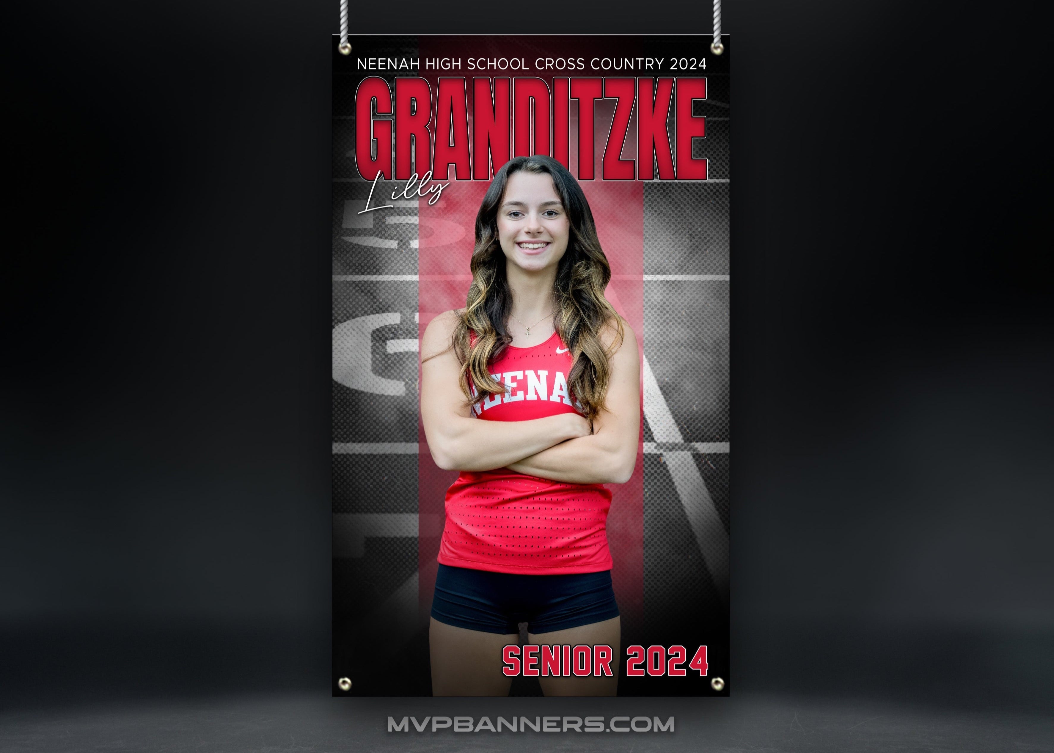 Custom Sports Banner | Senior Night | Cross Country | Track & Field | Stadium Shadow