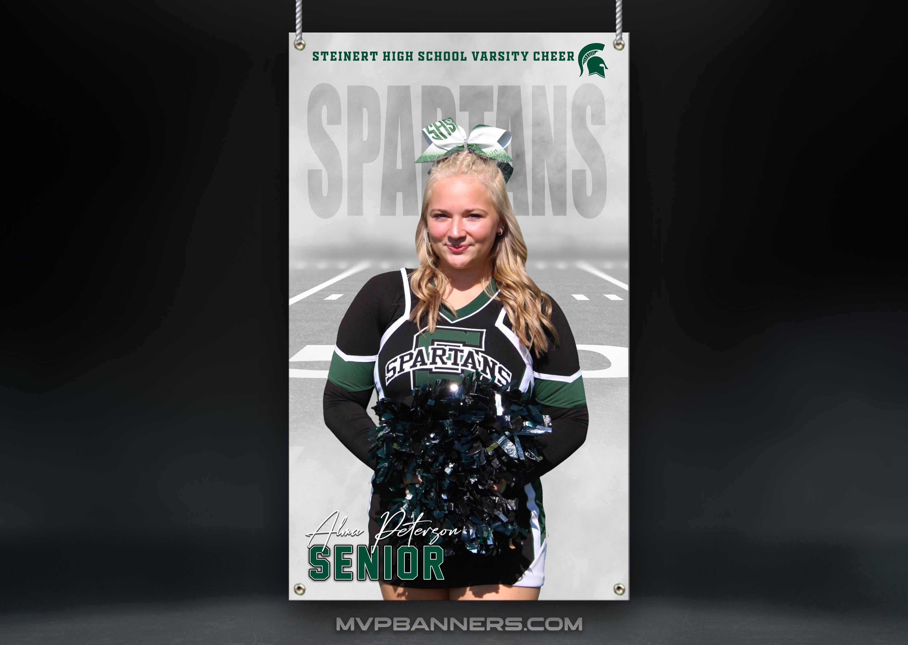 Cheerleader Sports Banner | Senior Night | Night Time Mist