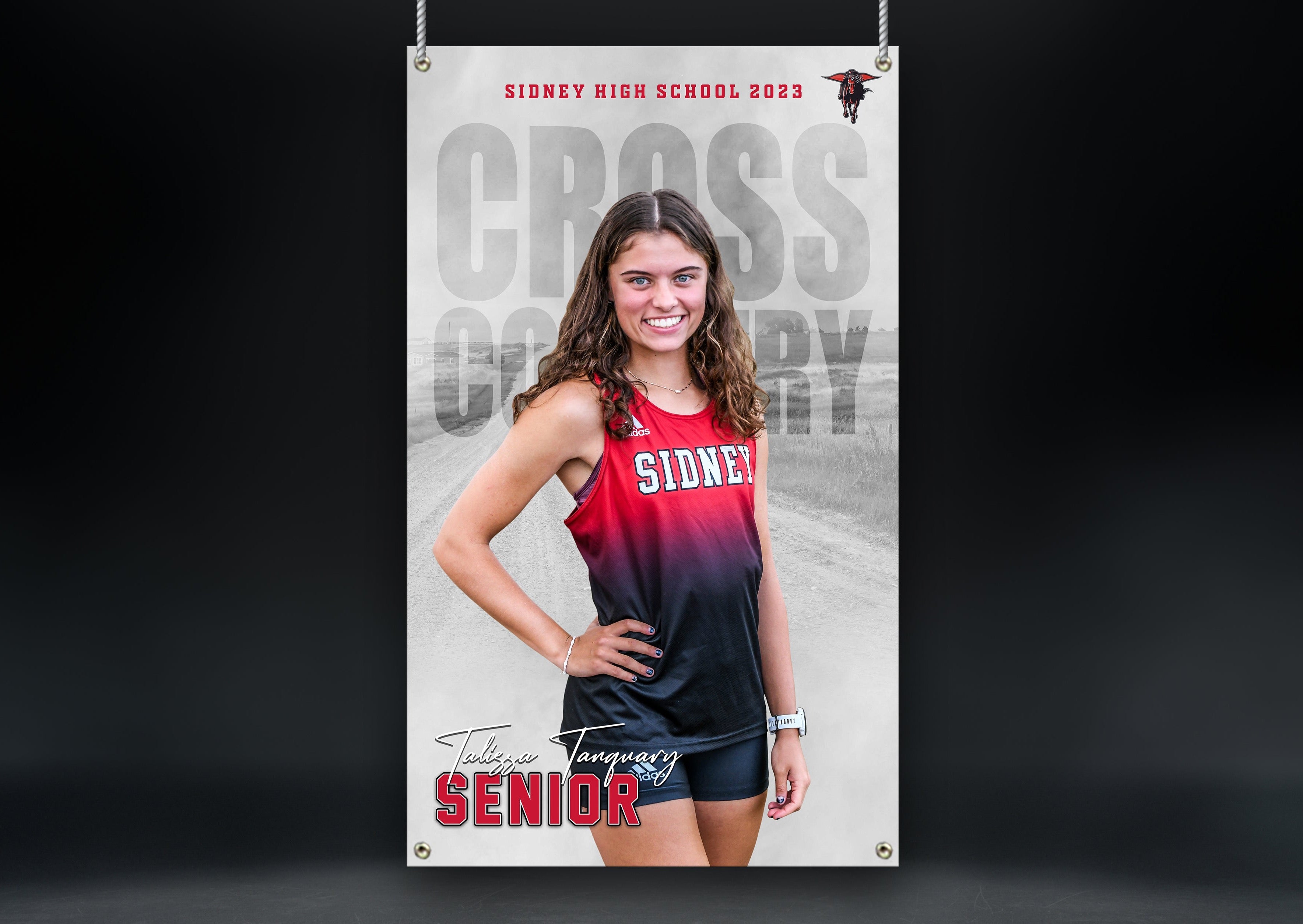 Cross Country Sports Banner | Senior Night Poster | Night Time Mist
