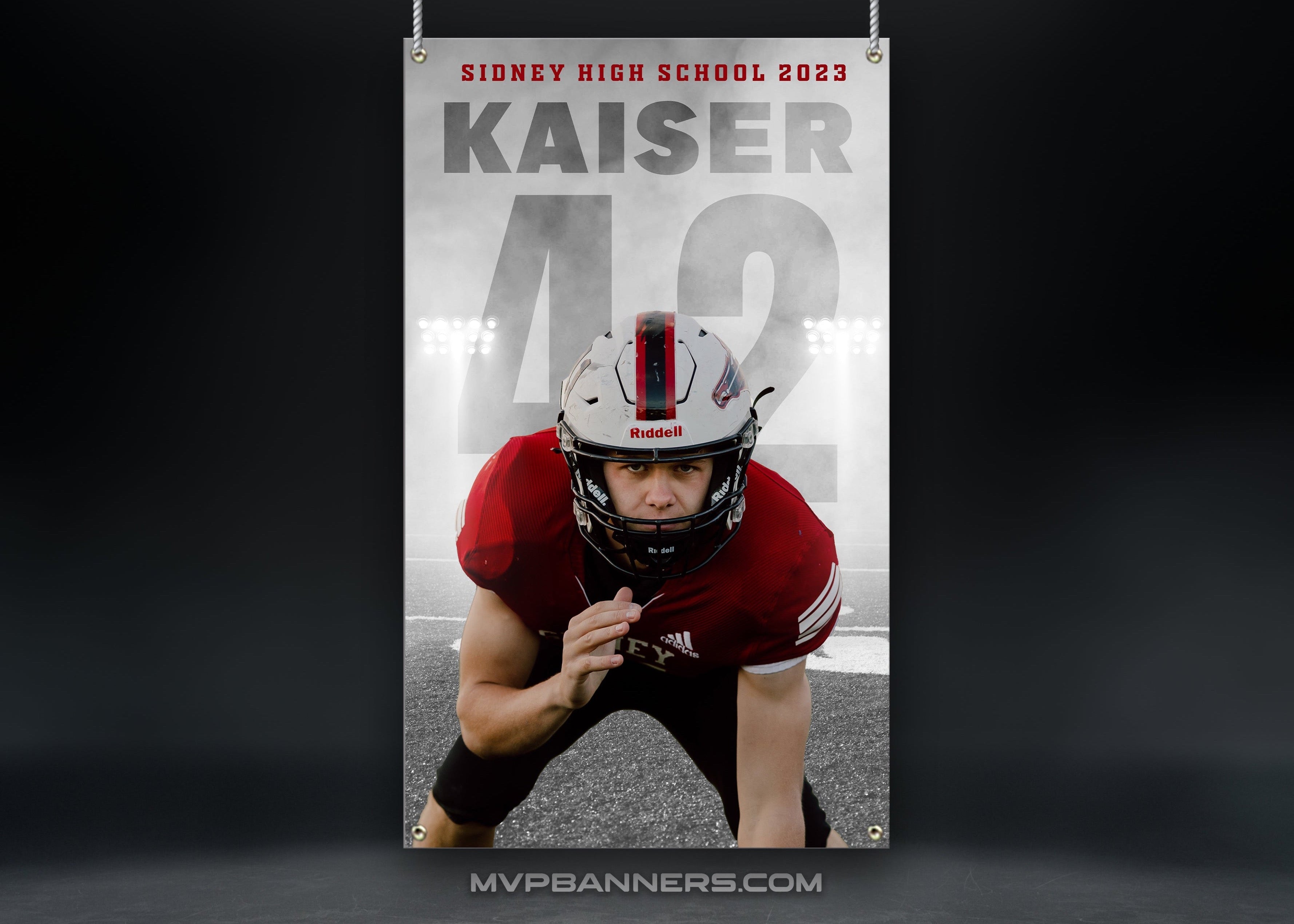 Custom Sports Banner | Senior Night | Night Time Mist Football