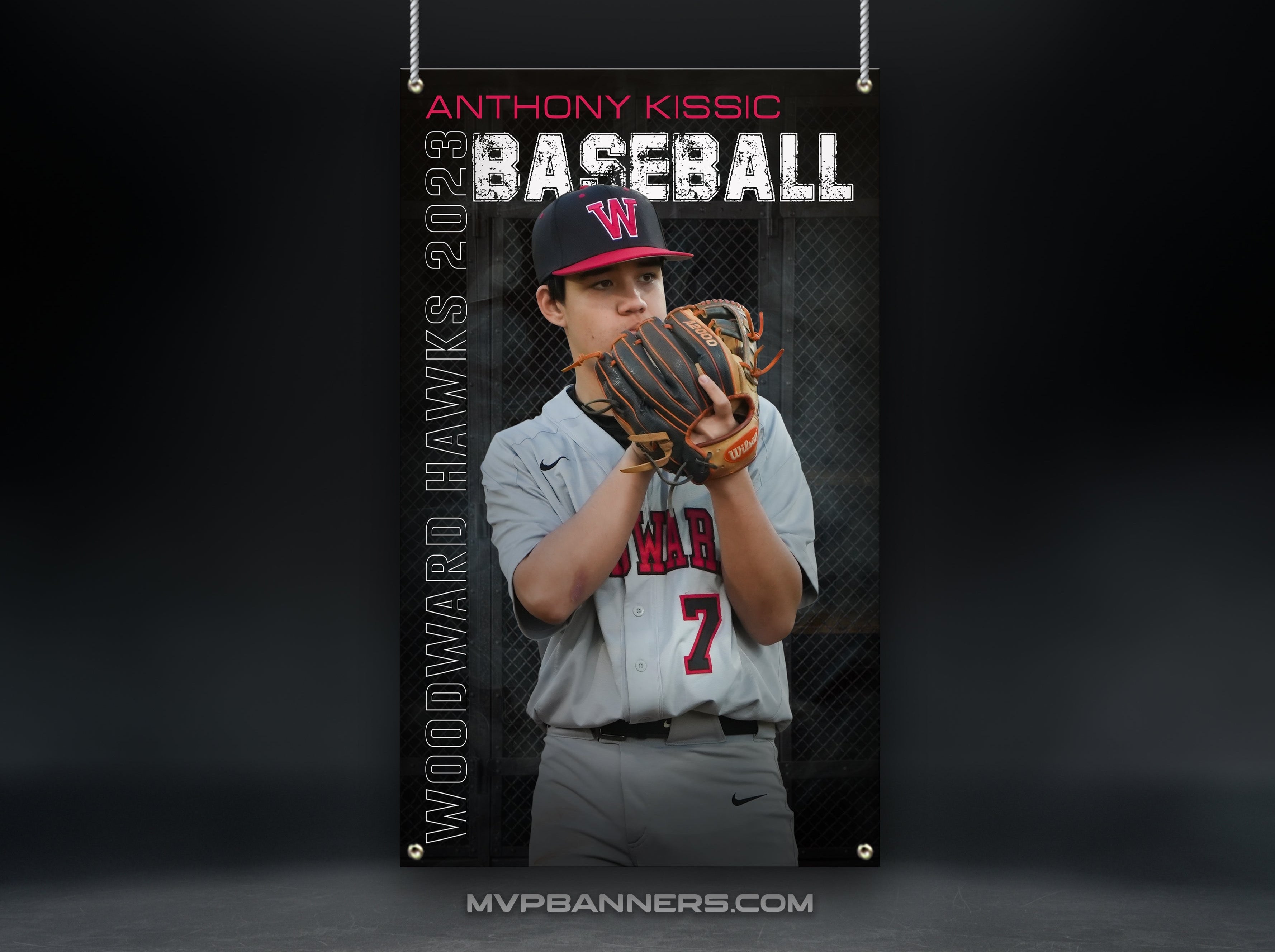 Custom Sports Banner | Senior Night | Baseball | Iron Smoke