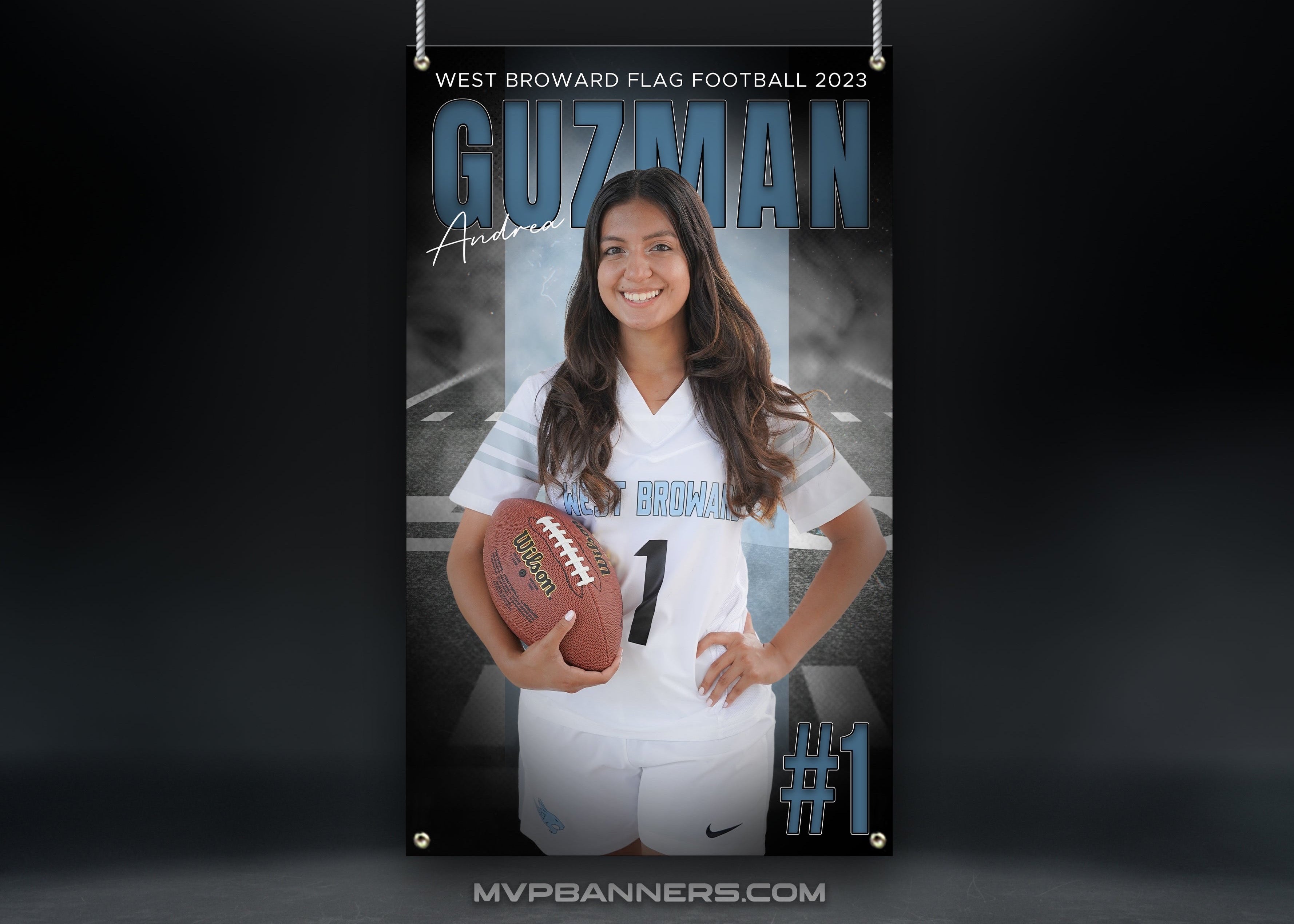 Custom Sports Banner | Senior Night | Stadium Shadow Football