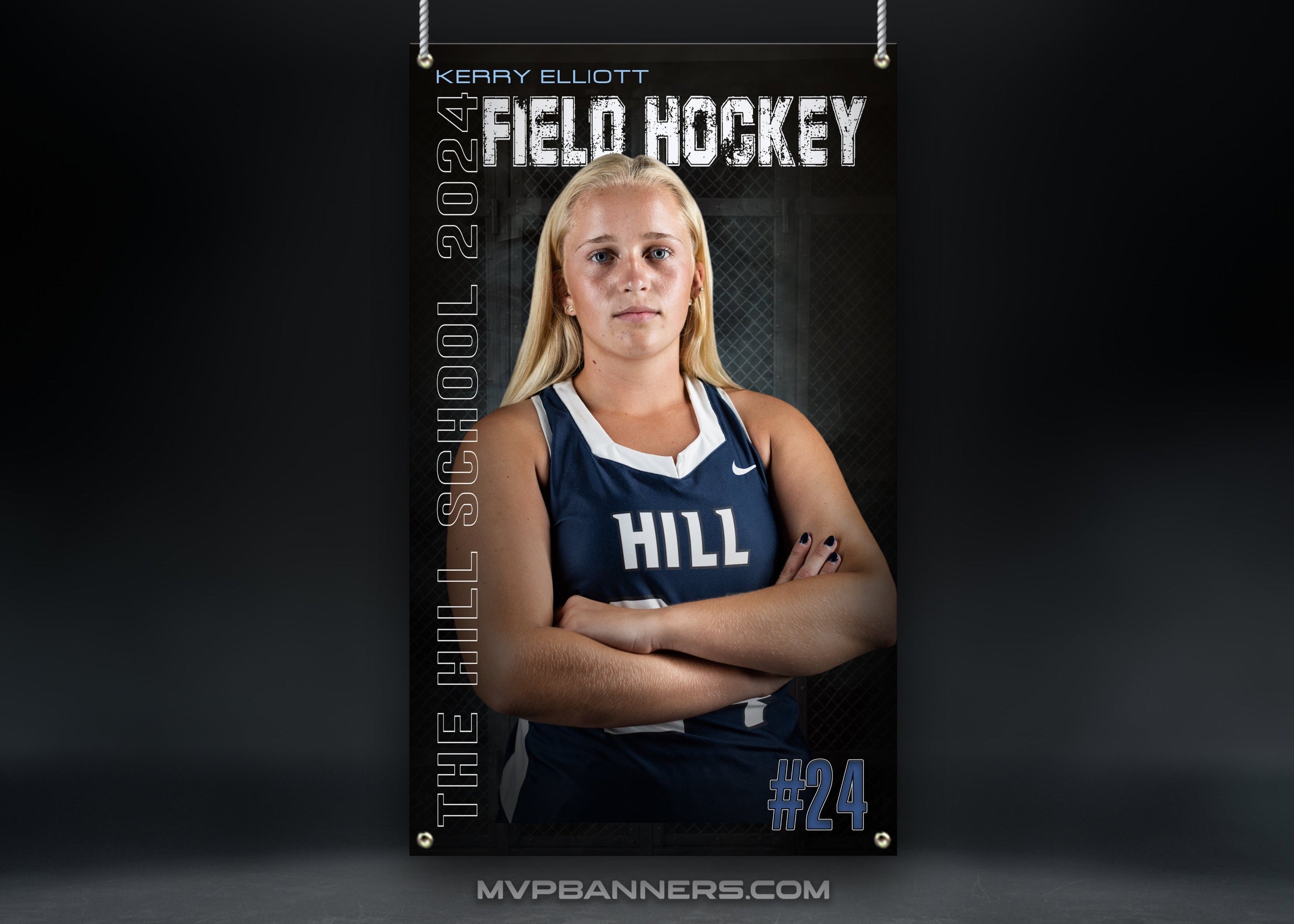 Custom Sports Banner | Senior Night | Field Hockey - Iron Smoke