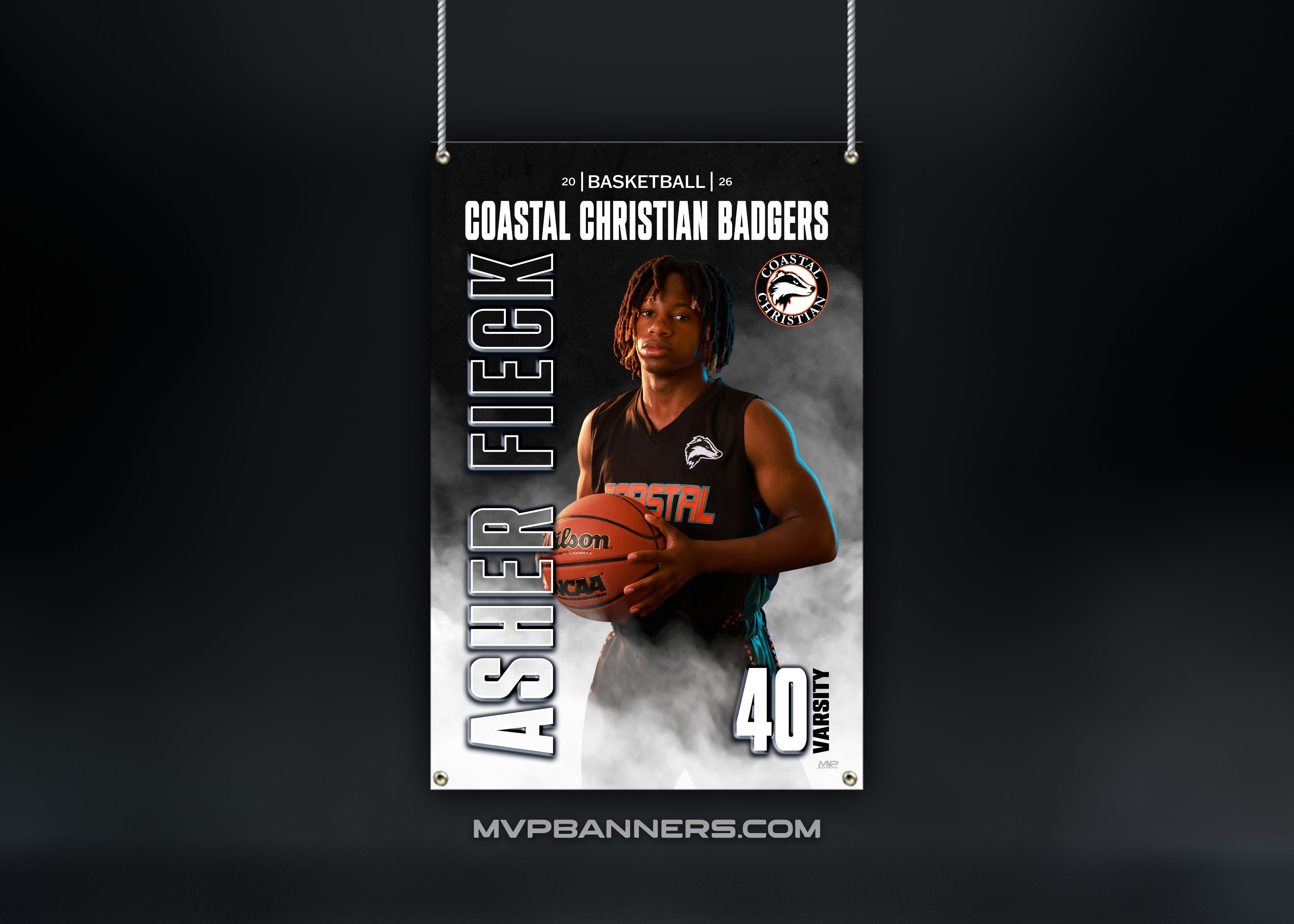 Custom Coastal Christian Banner - GameDay Fog