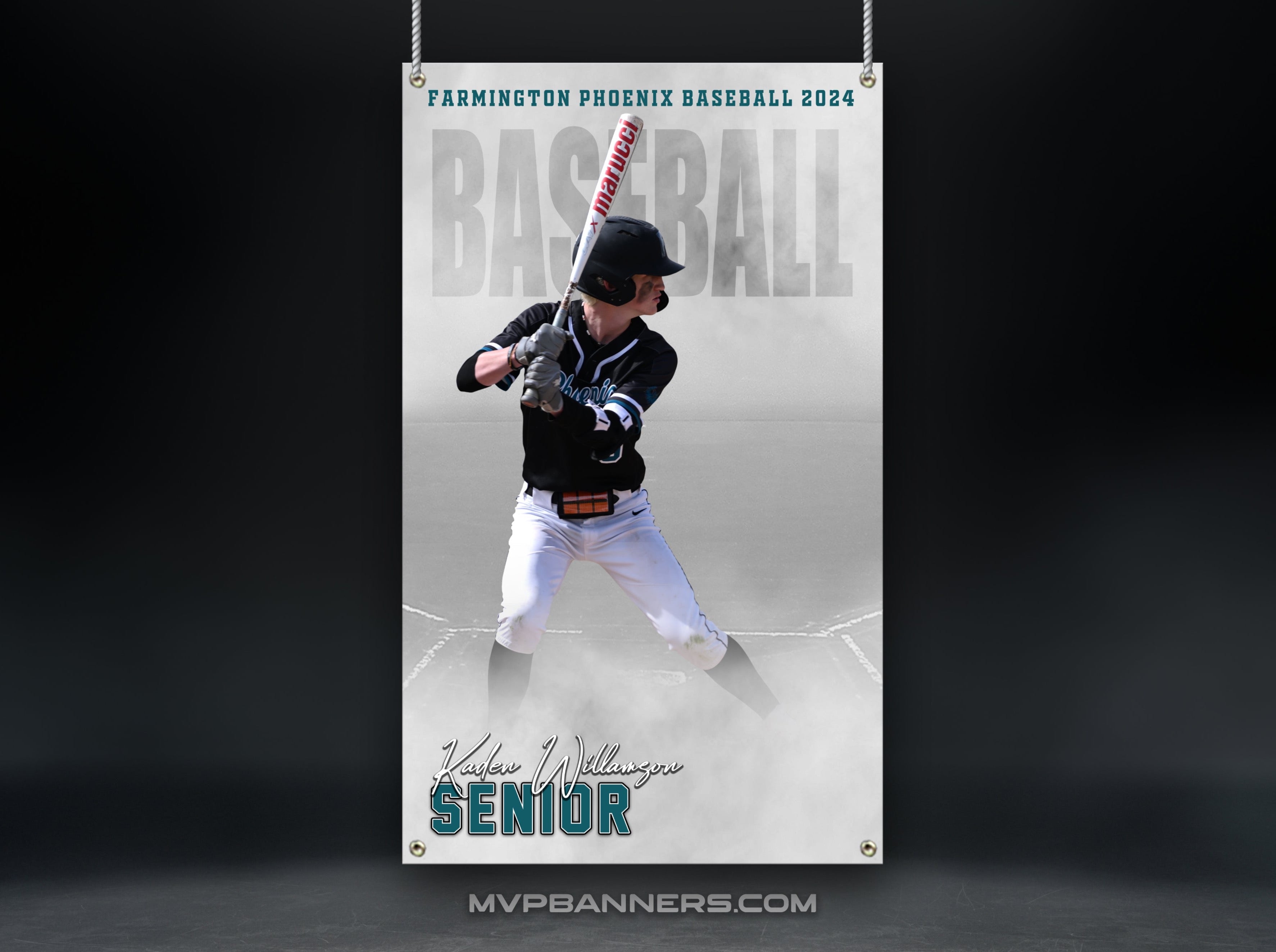 Custom Sports Banner | Senior Night | Baseball | Night Time Mist