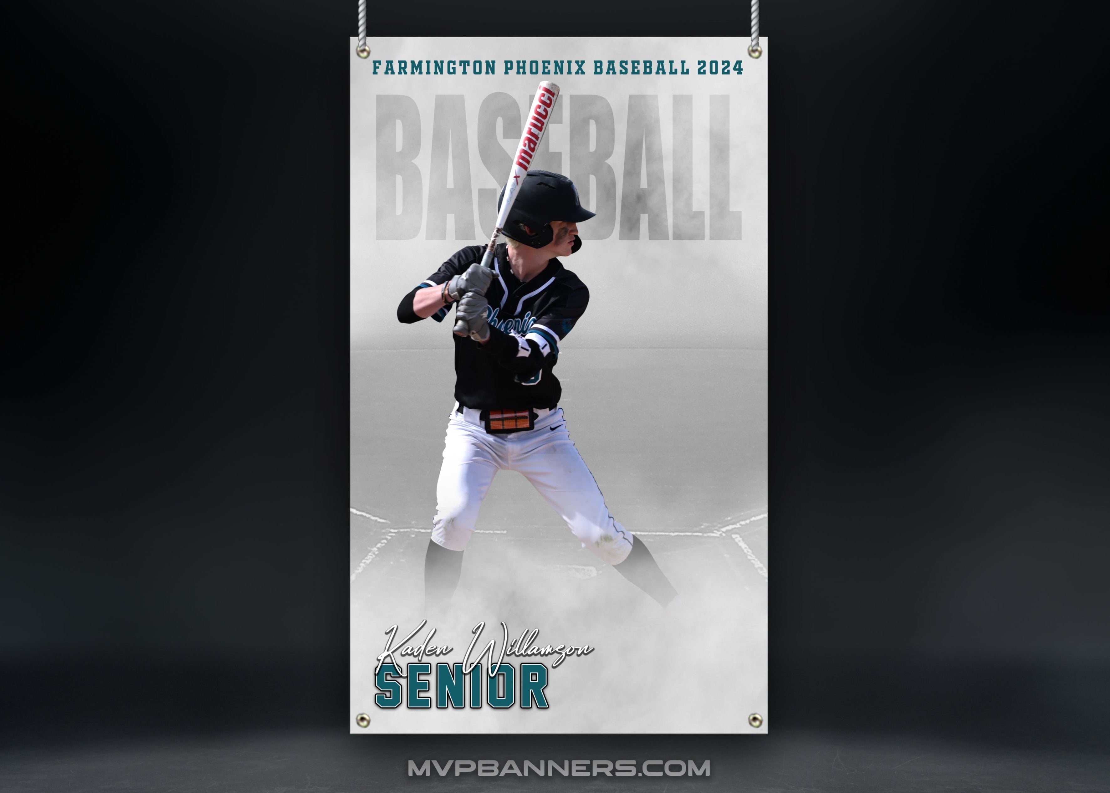 Custom Sports Banner | Senior Night | Baseball | Night Time Mist