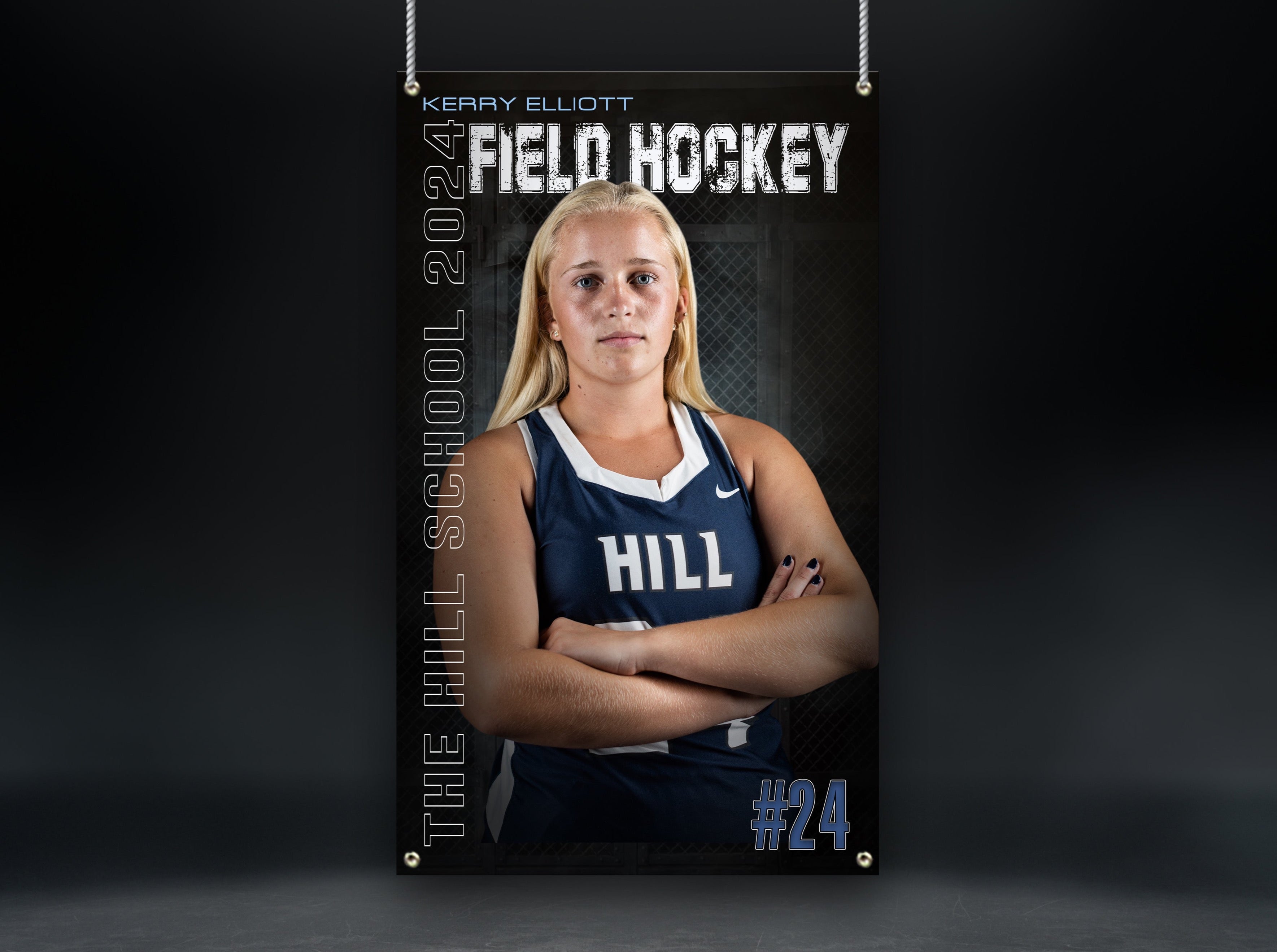 Field Hockey Sports Banner | Senior Night Poster | Iron Smoke