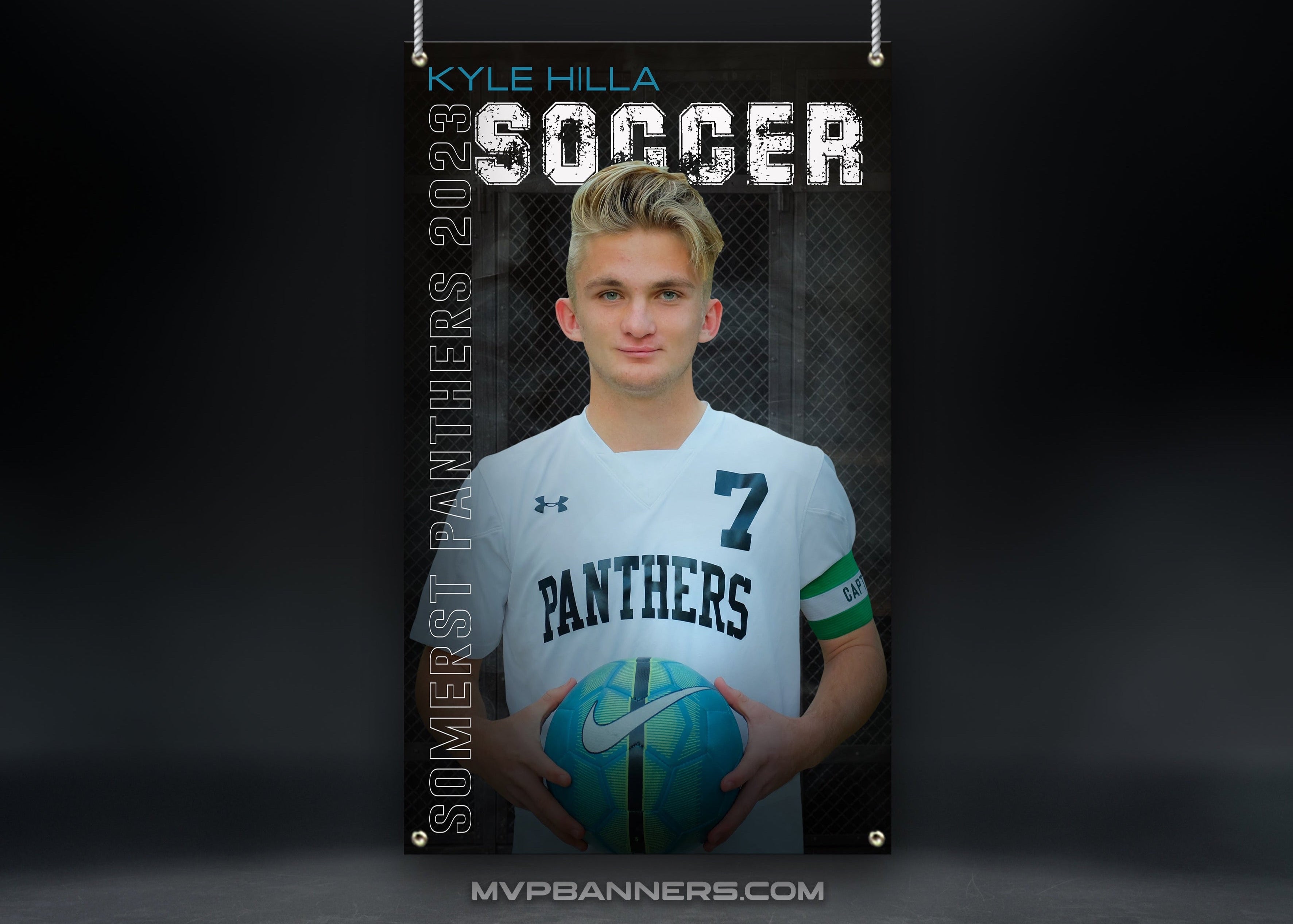 Custom Sports Banner | Senior Night | Soccer | Iron Smoke