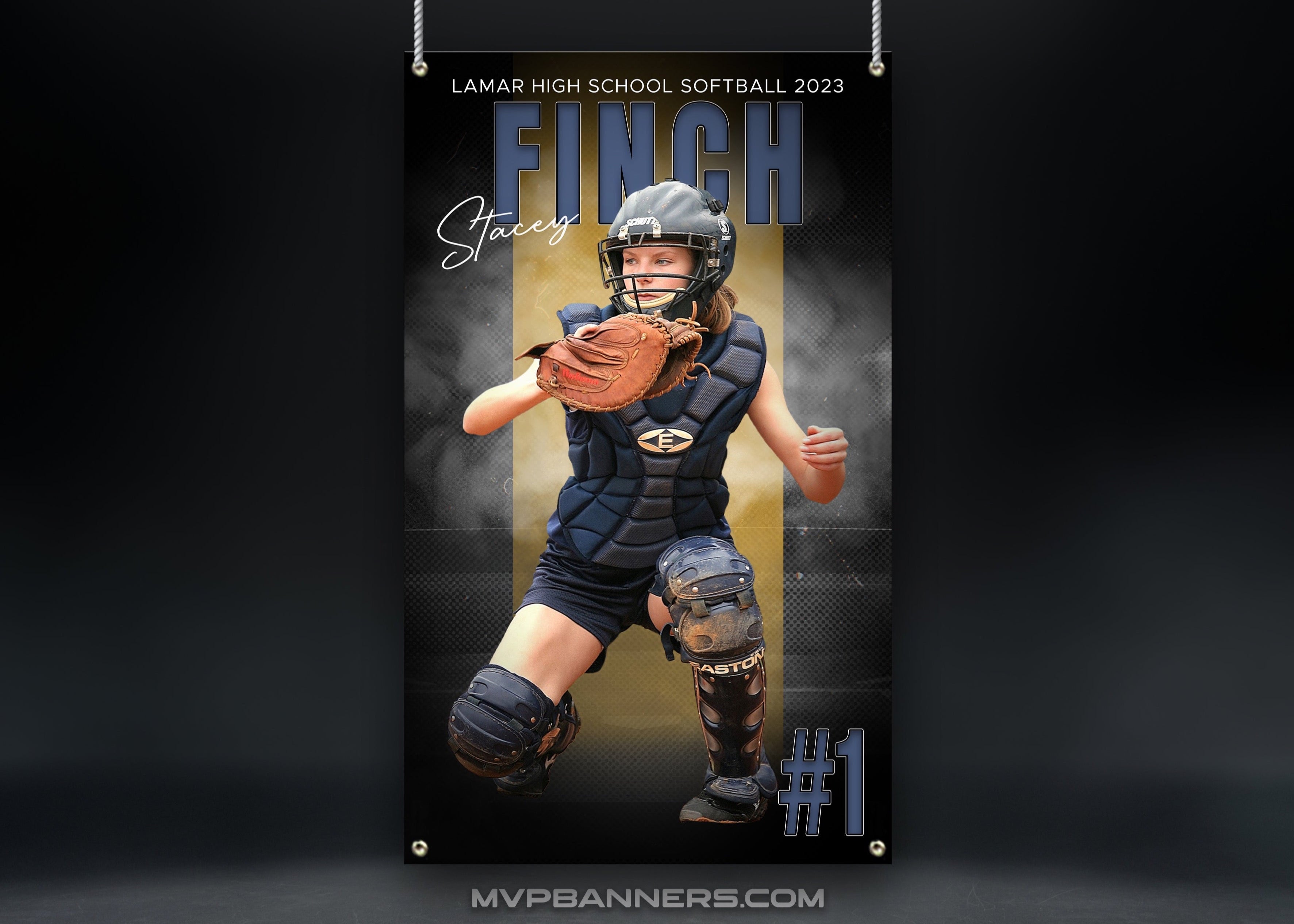 Custom Sports Banner | Senior Night | Softball | Stadium Shadow