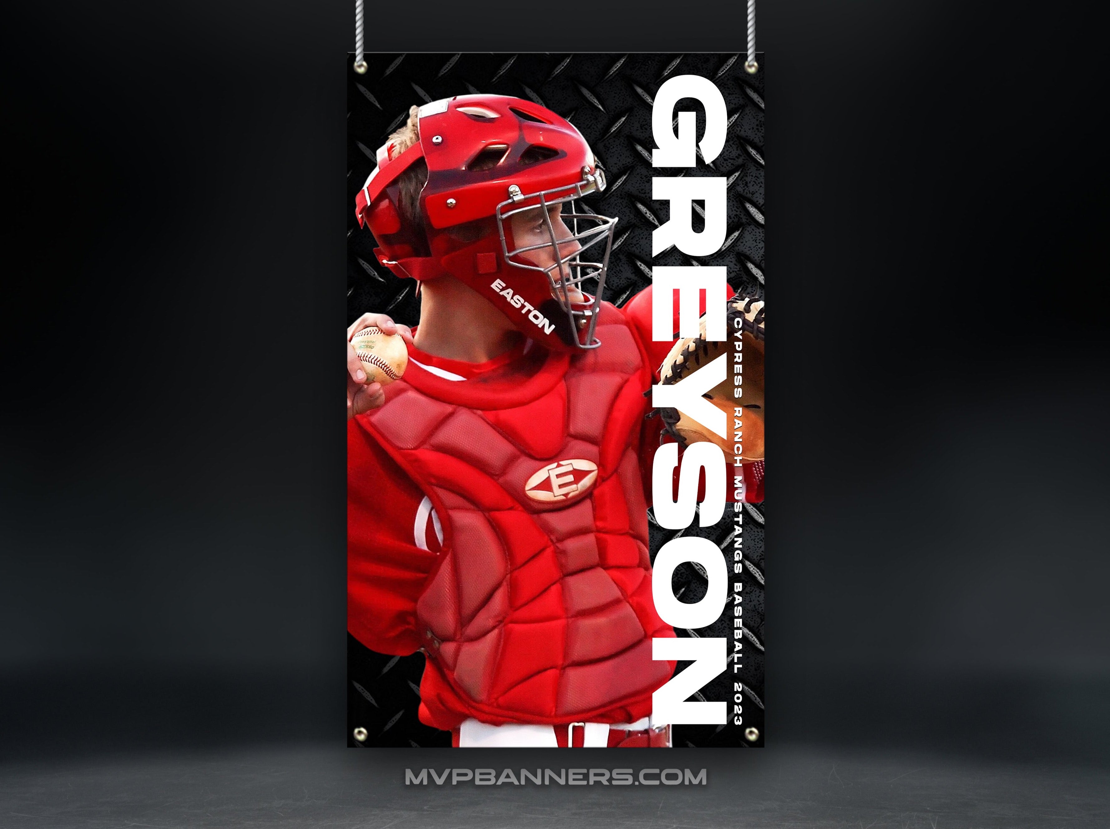 Custom Sports Banner | Senior Night | Baseball | Black Diamond
