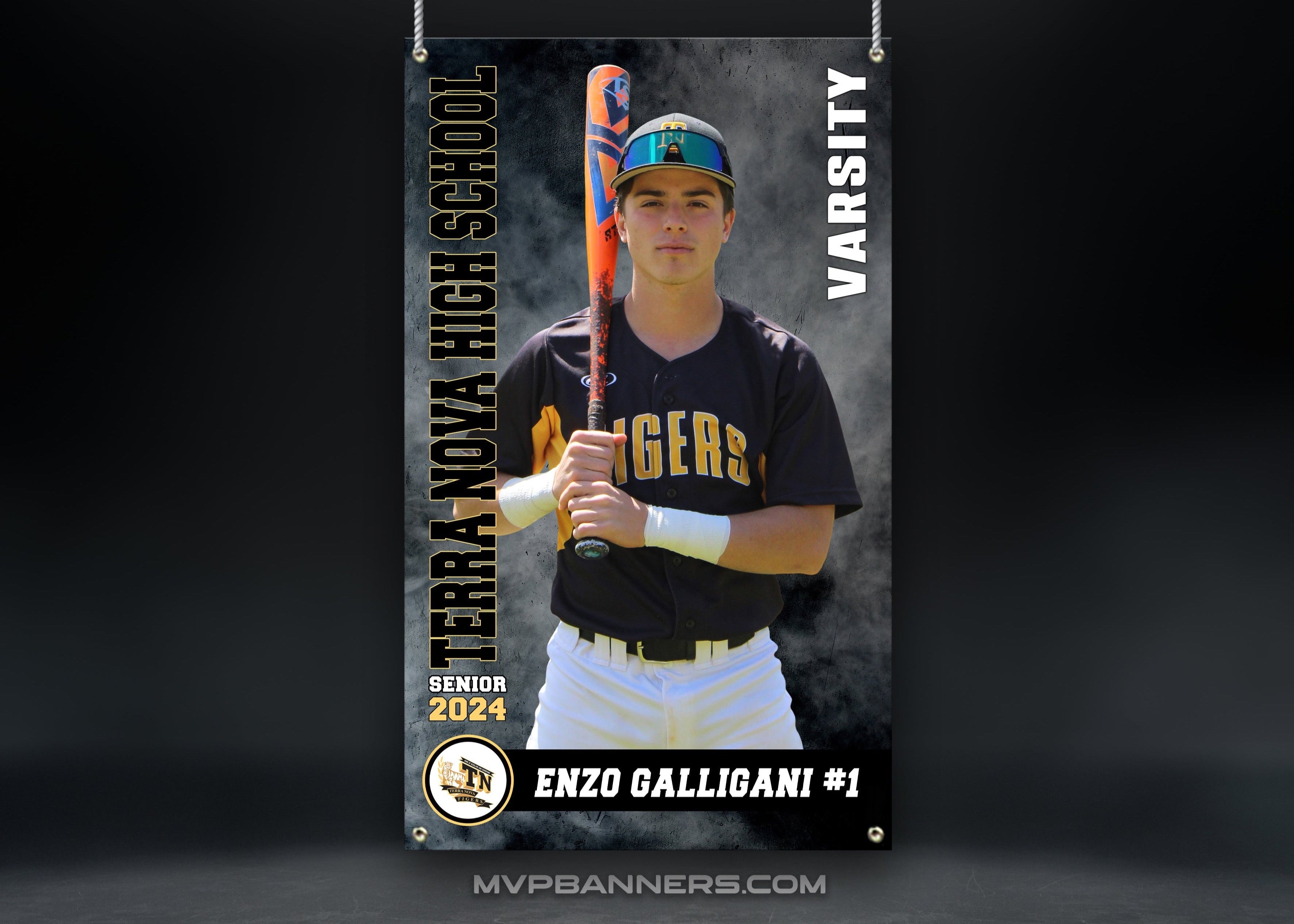 Custom Sports Banner | Senior Night | Baseball | Road to Victory Twist