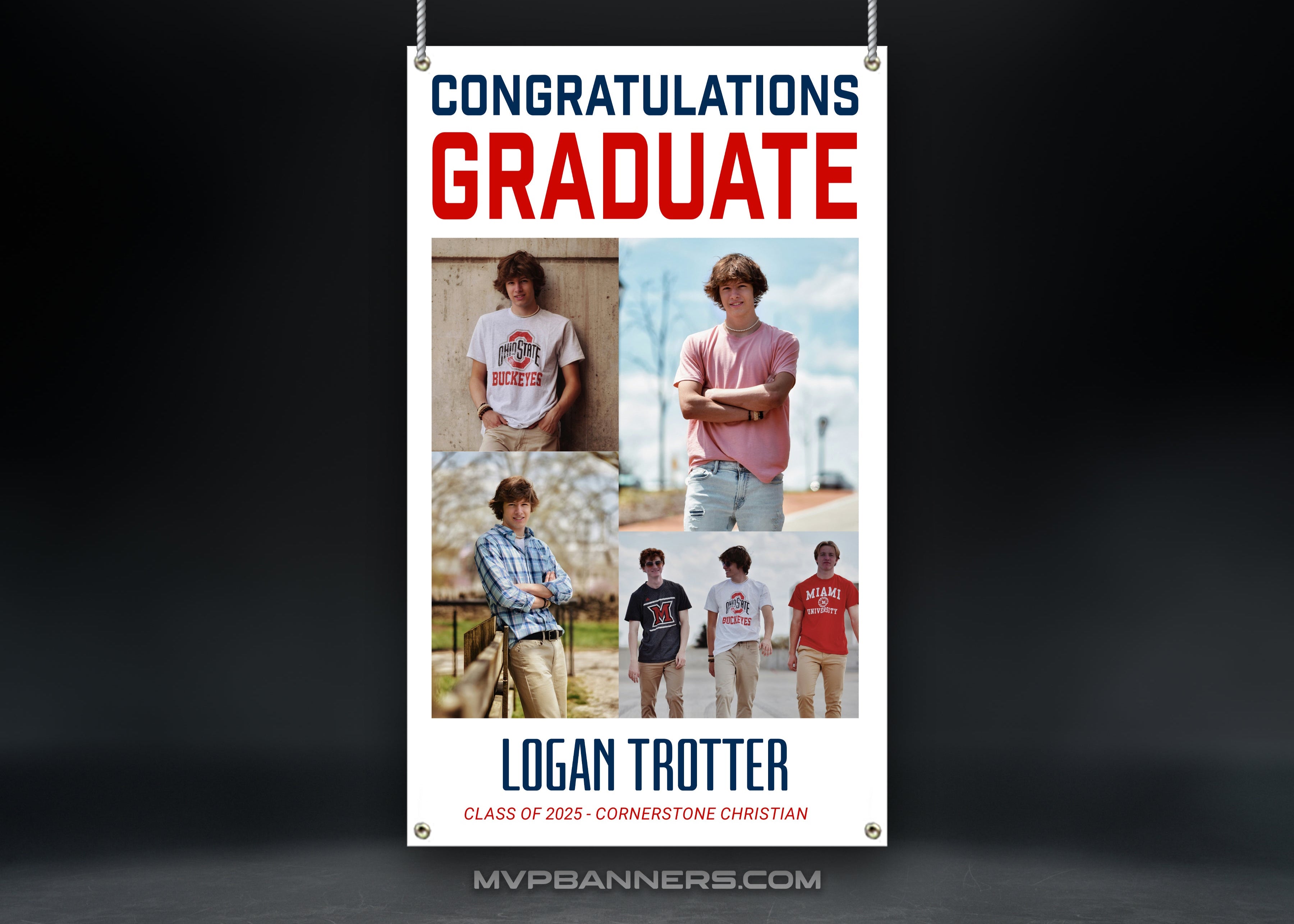 Custom Graduation Banner | Senior Night | Milestone Mix