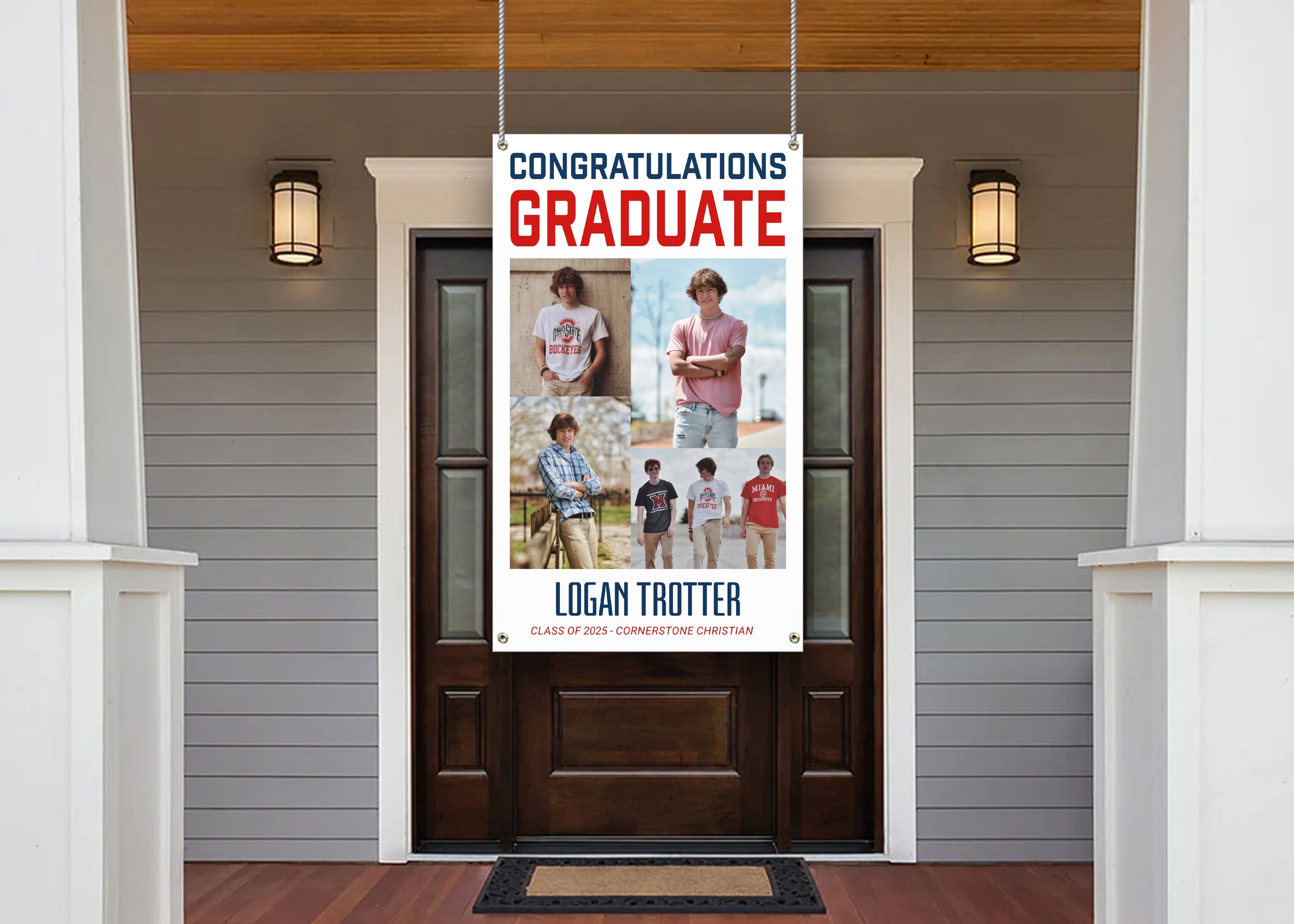 Custom Graduation Banner | Senior Night | Milestone Mix