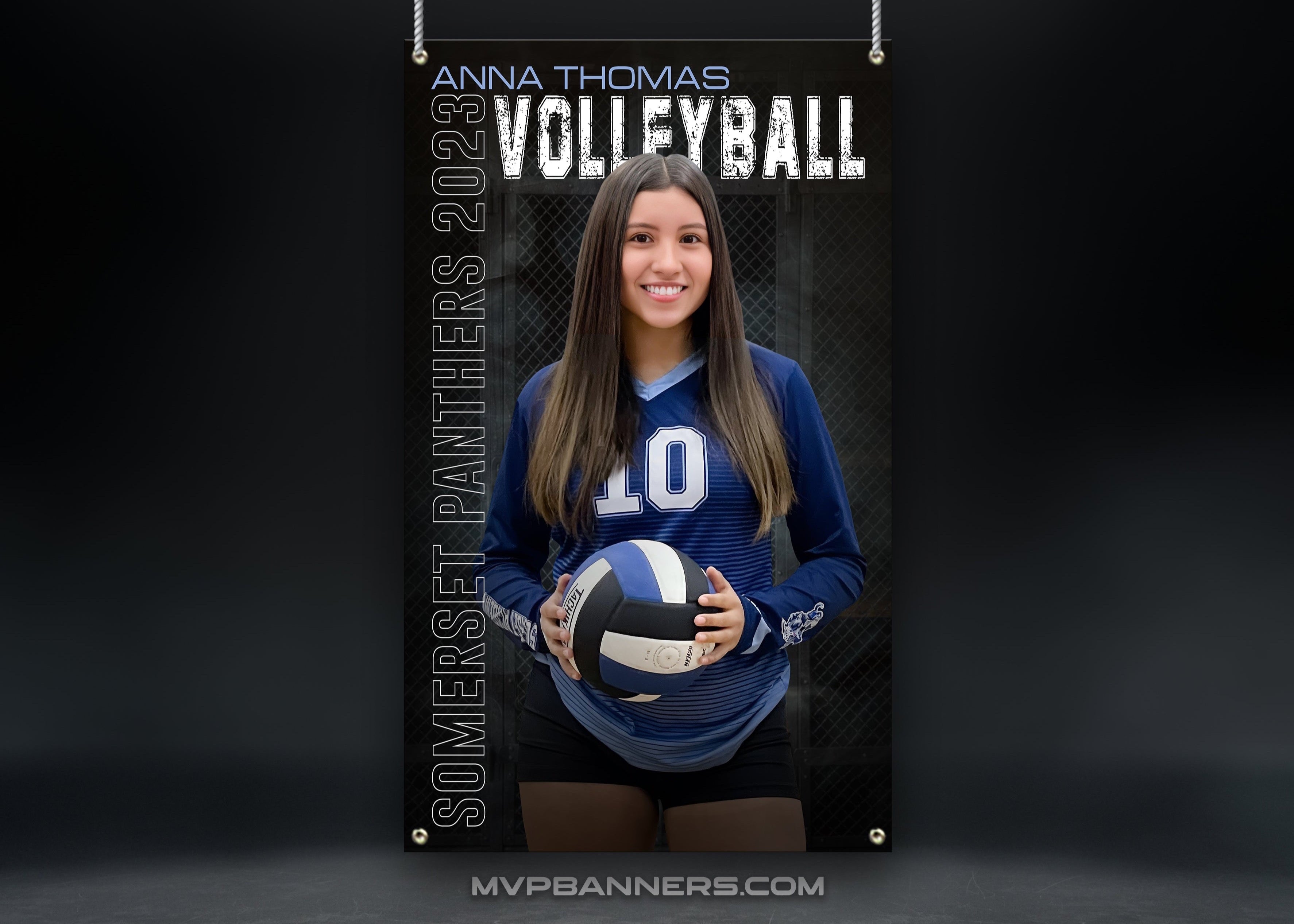 Custom Sports Banner | Senior Night | Volleyball - Iron Smoke