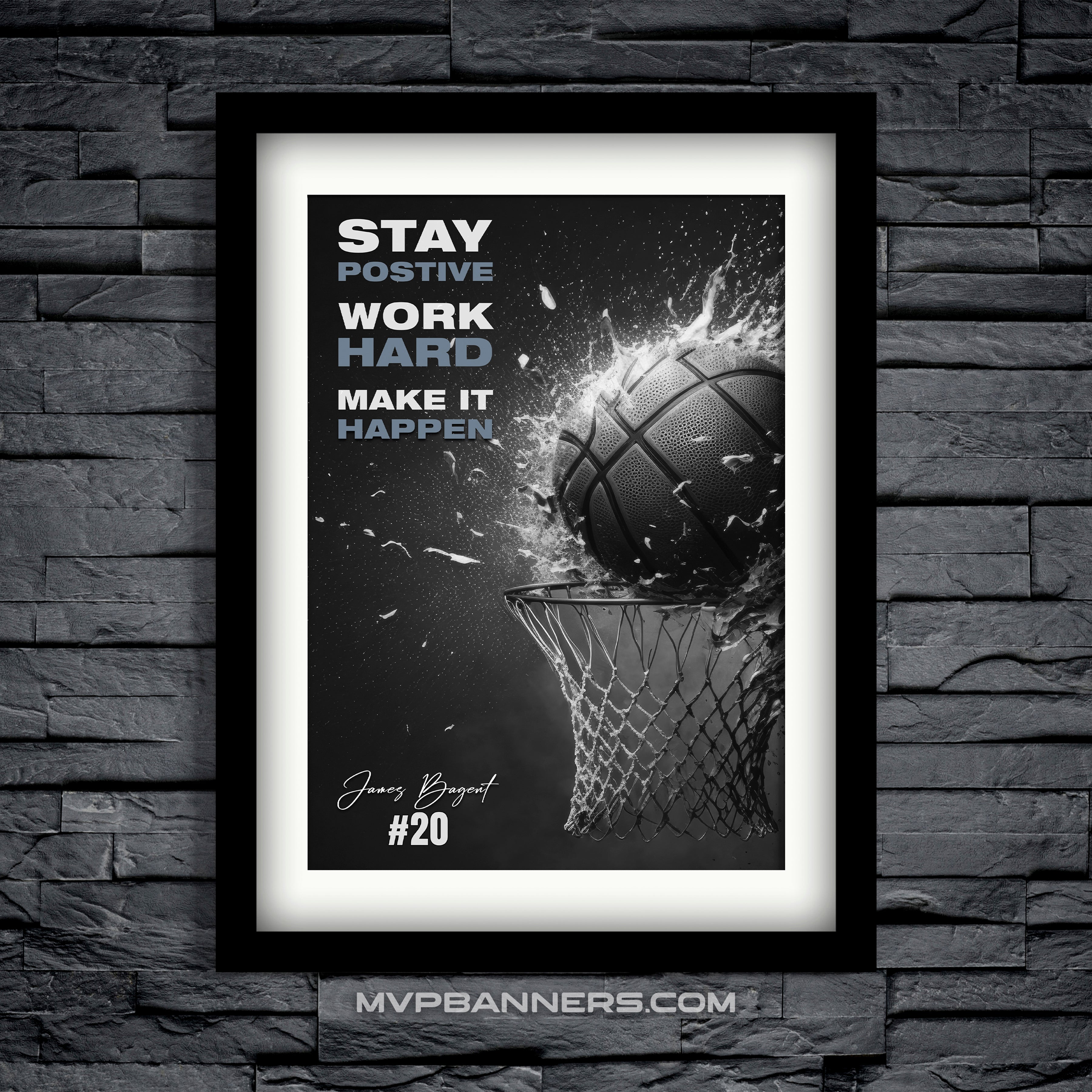 Motivational Quotes For Athletes | Inspiring Sports Quotes | Wall-Art | Basketball