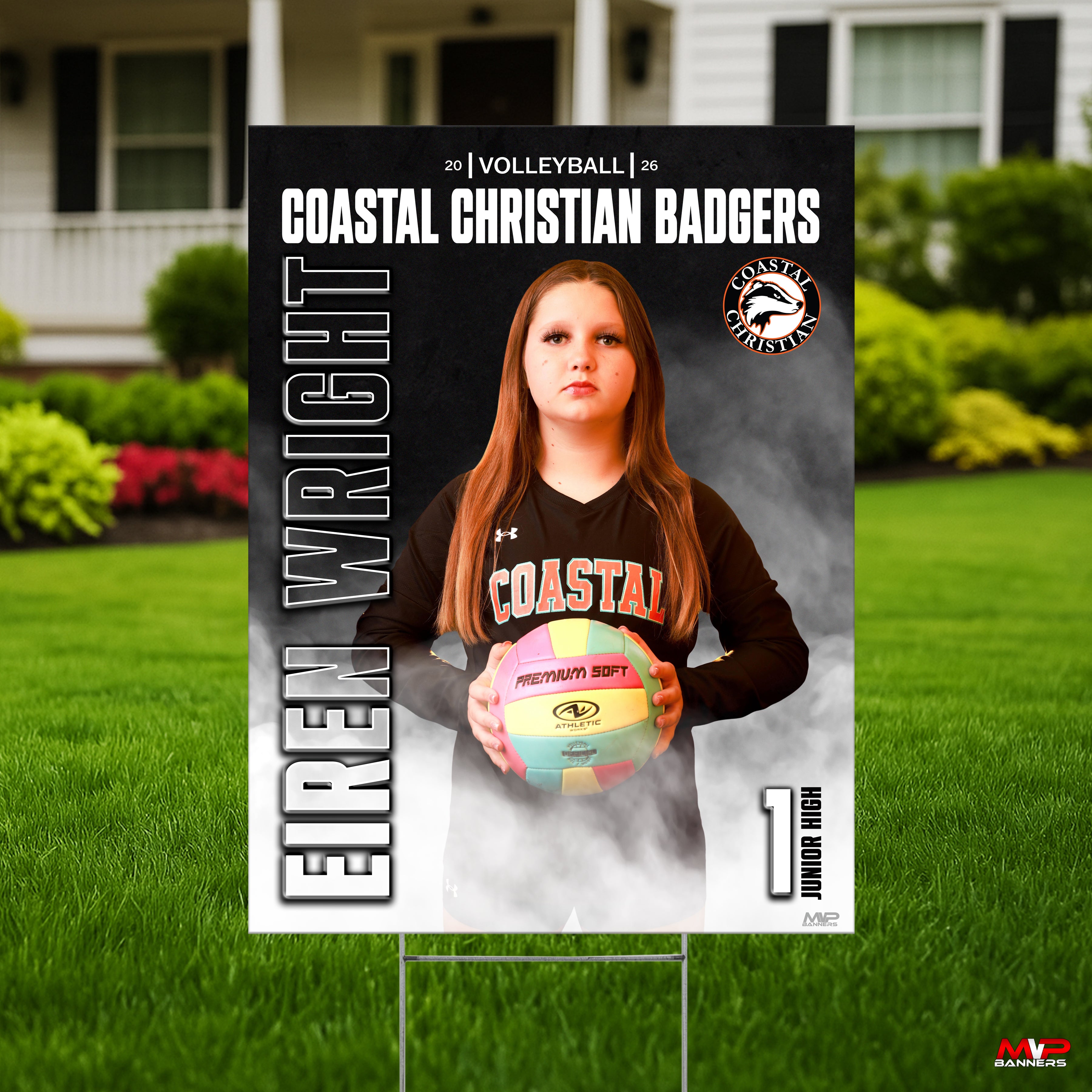 Custom Coastal Christian Yard Sign - GameDay Fog