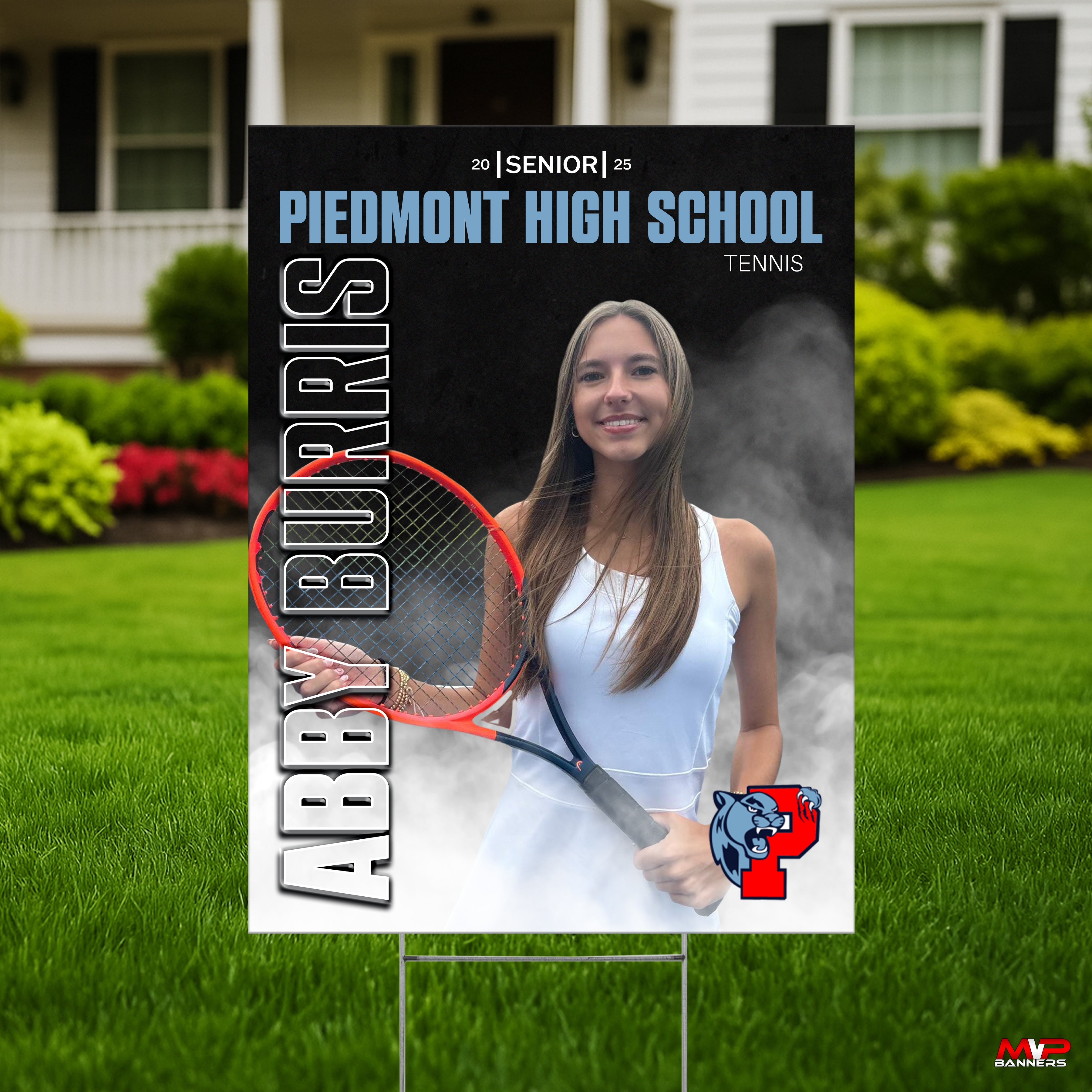 Printed Sports Yard Sign | Senior Night Poster | Tennis| GameDay Fog