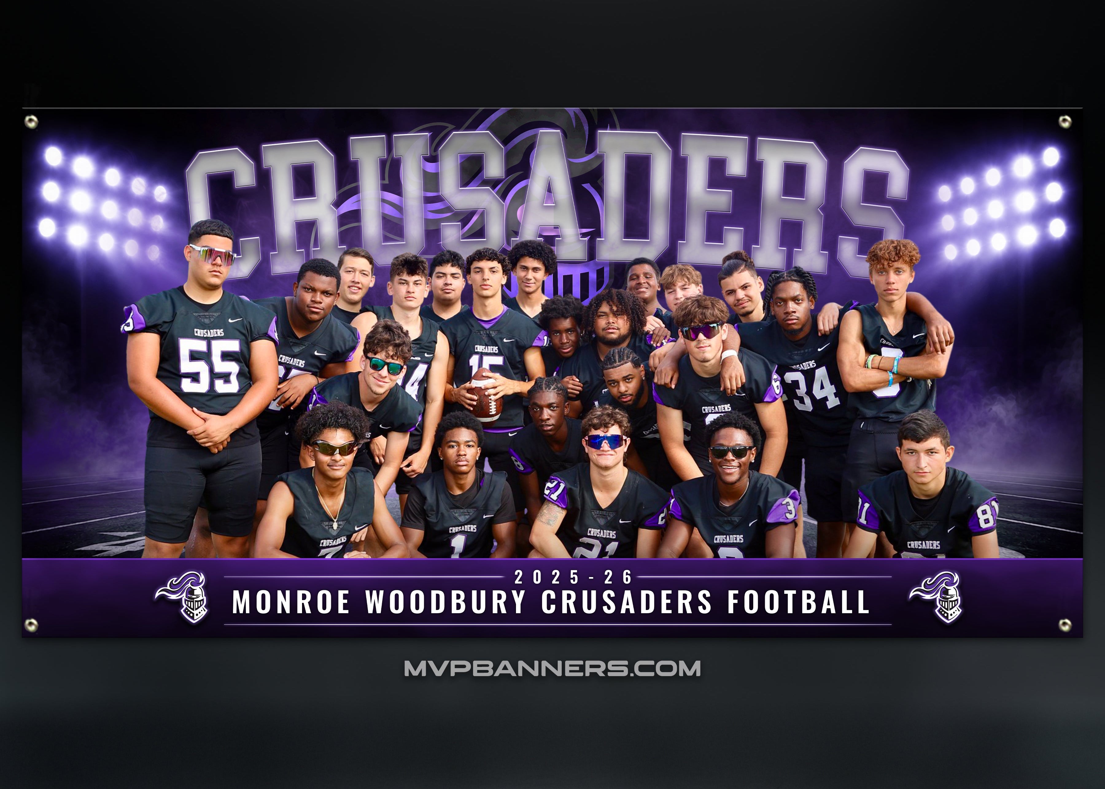 Custom Team Banners | Personalized Sports Team Banners | Stadium Lights product example