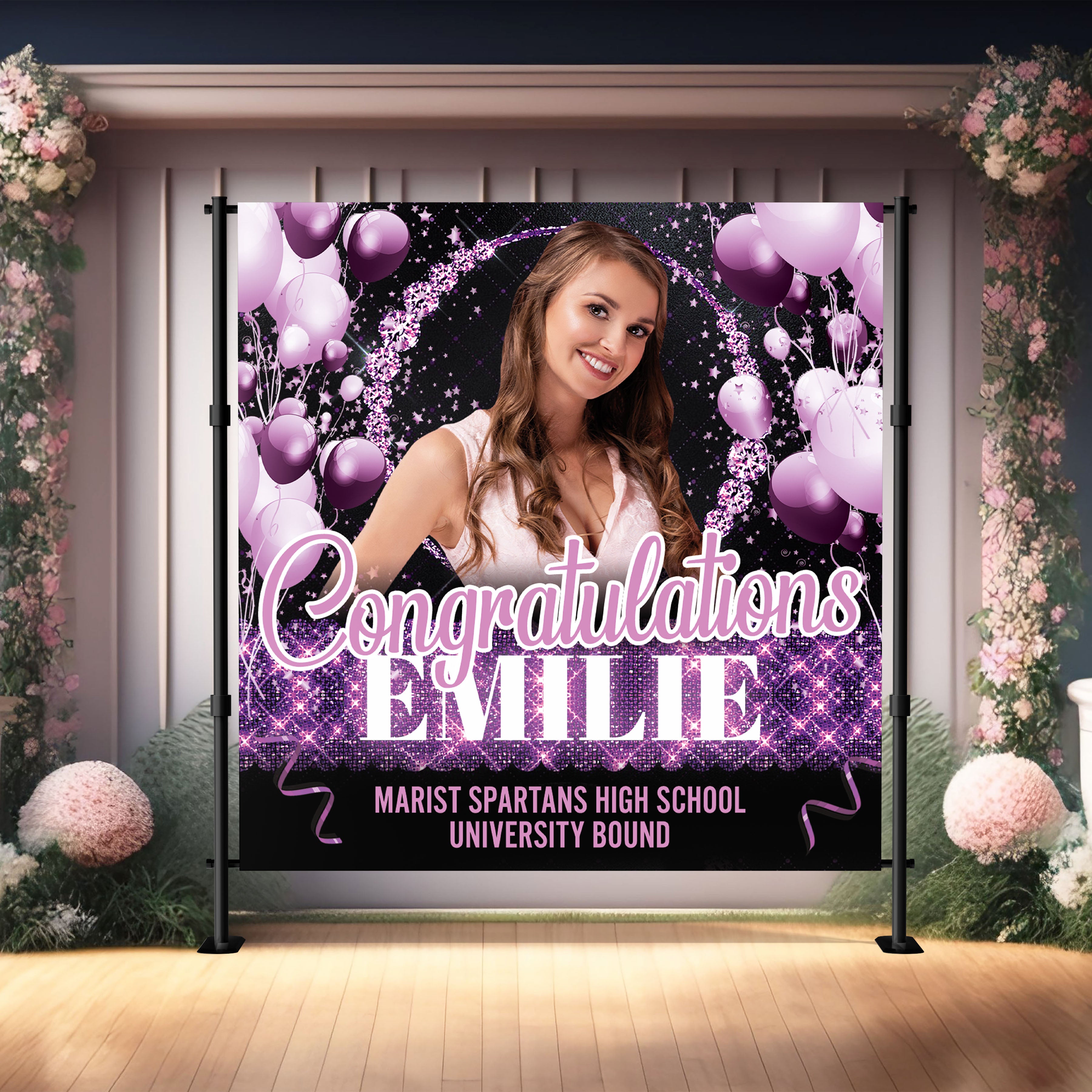 Custom Photography Backdrop | Graduation | Media Step & Repeat