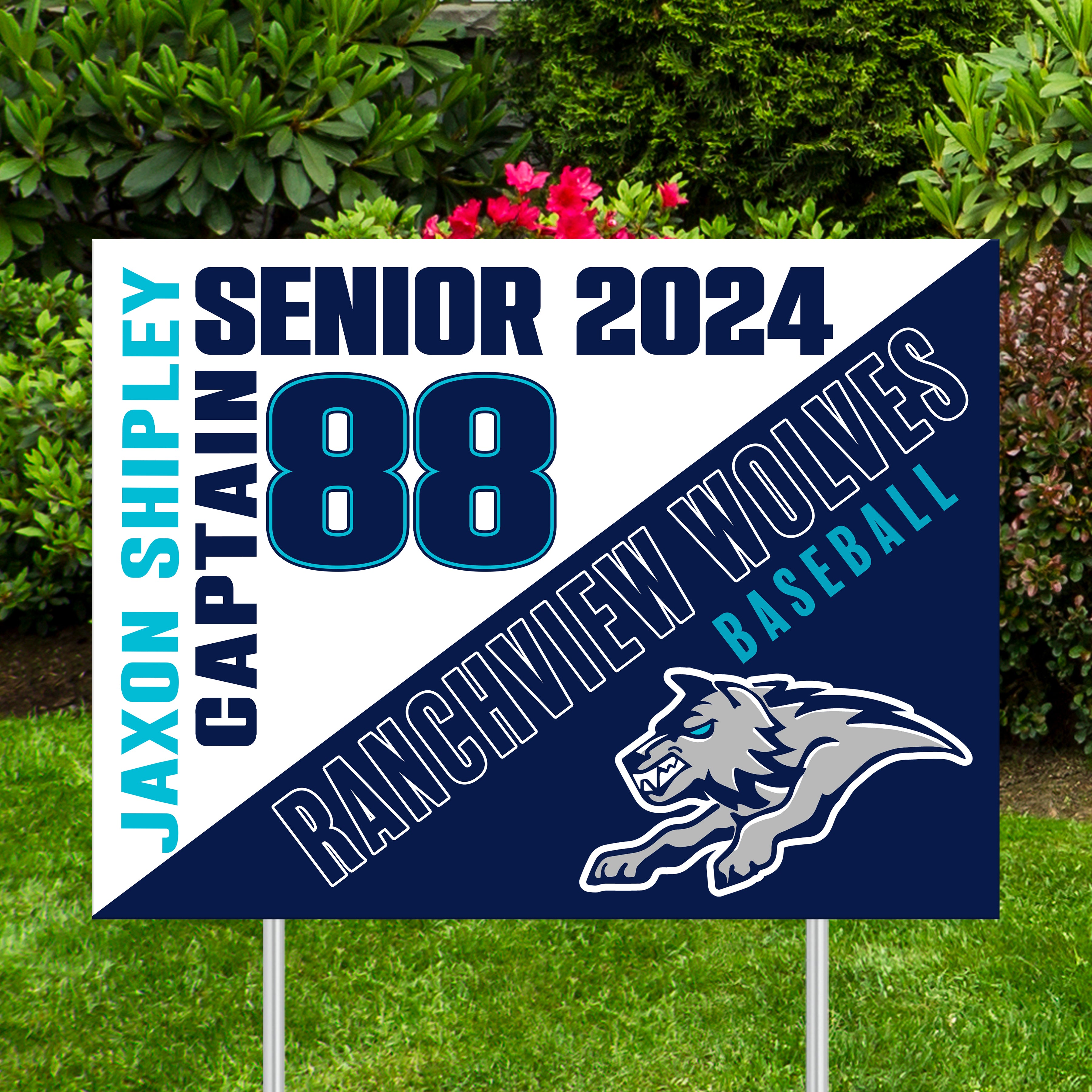 Printed Sports Yard Sign | Senior Night Poster | Baseball | Simply Clean