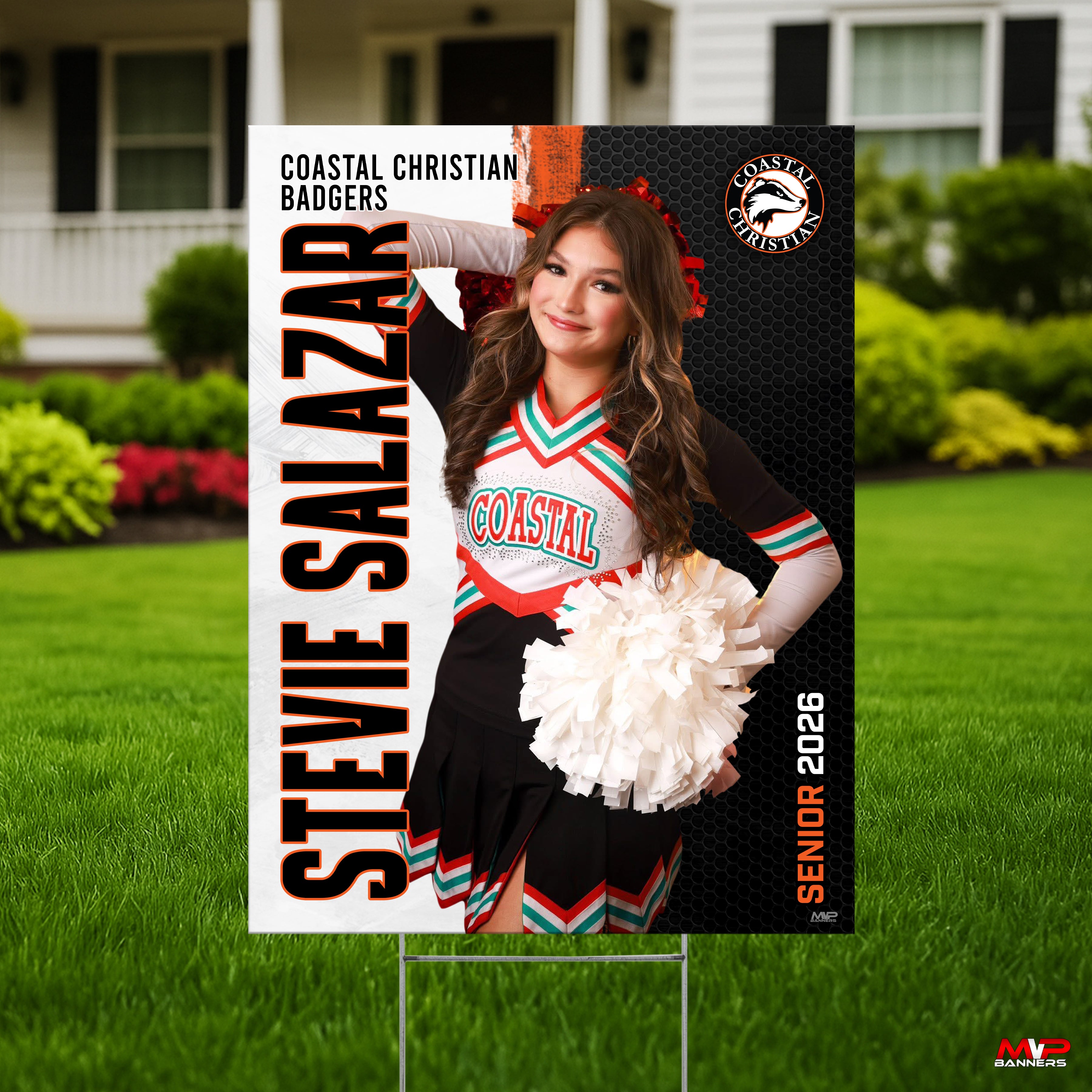 Custom Coastal Christian Senior Banner & Yard Sign - Legacy Locked