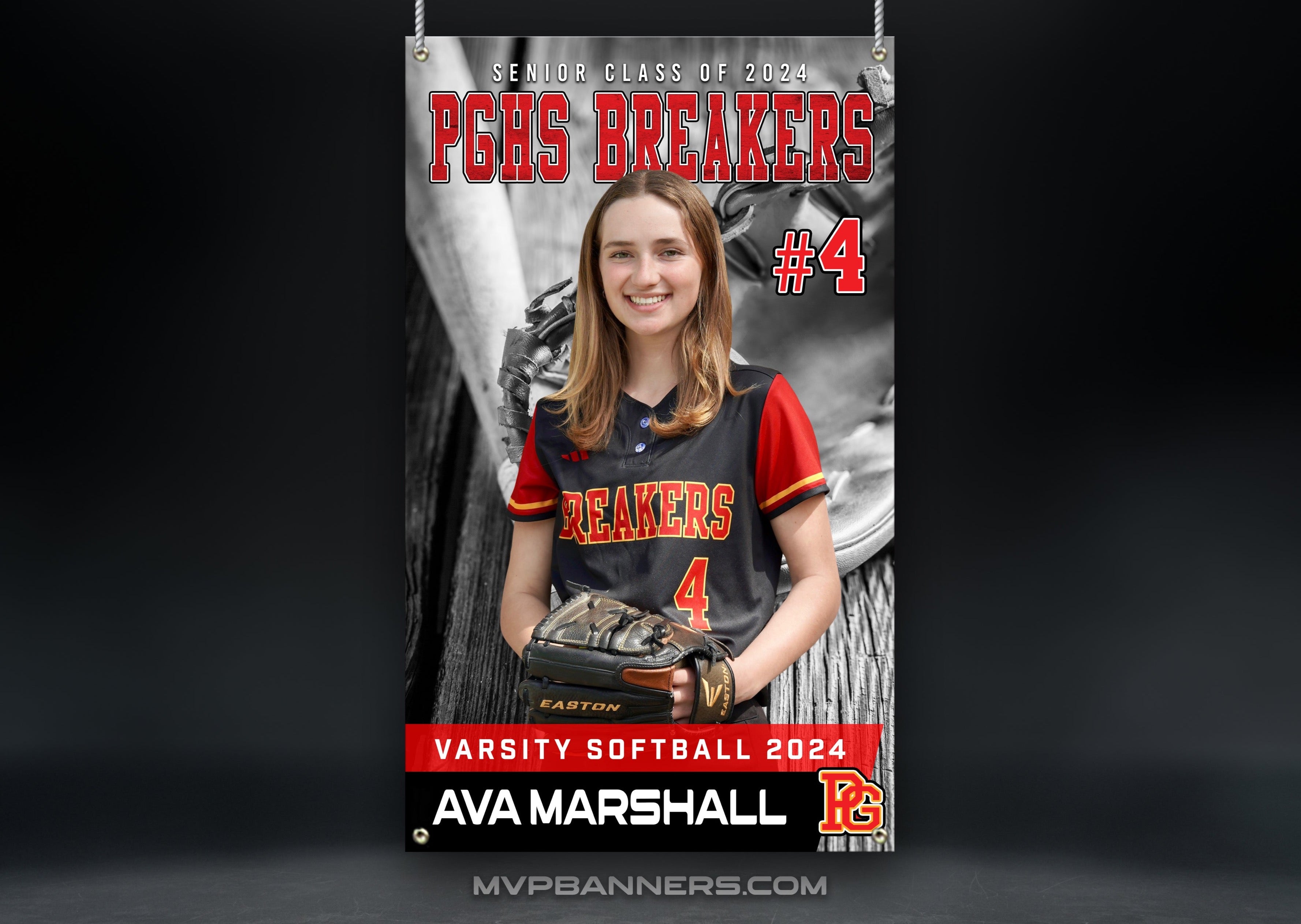 Softball Sports Banner | Senior Night | Breaking Boundaries