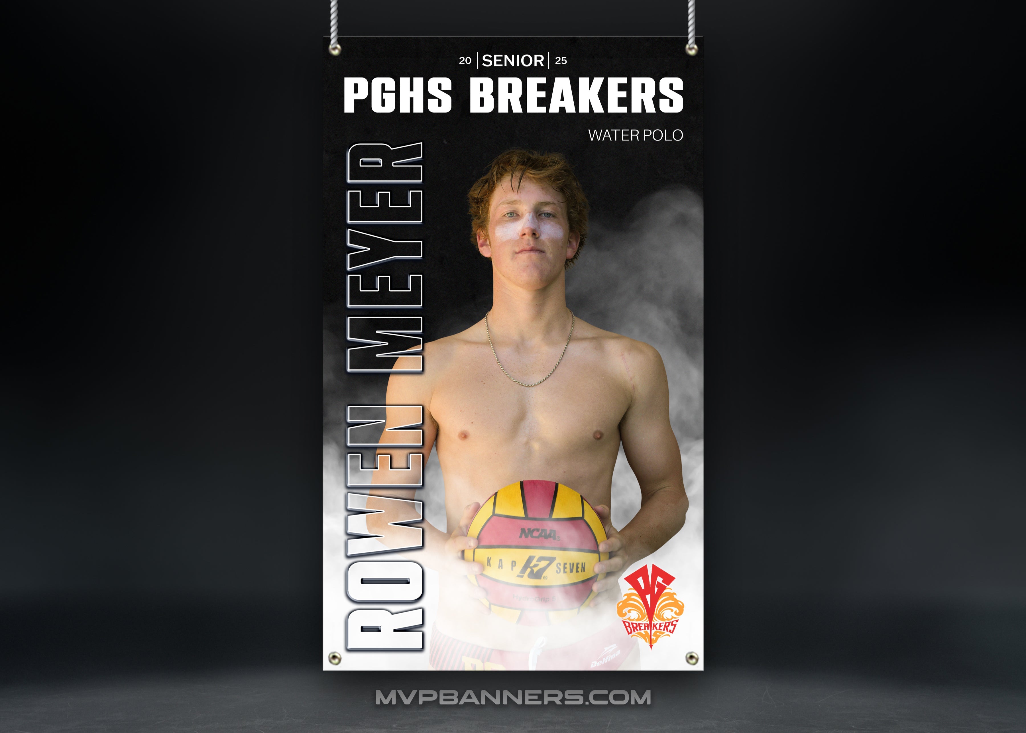 Custom Sports Banner | Senior Night | Water Polo | GameDay Fog