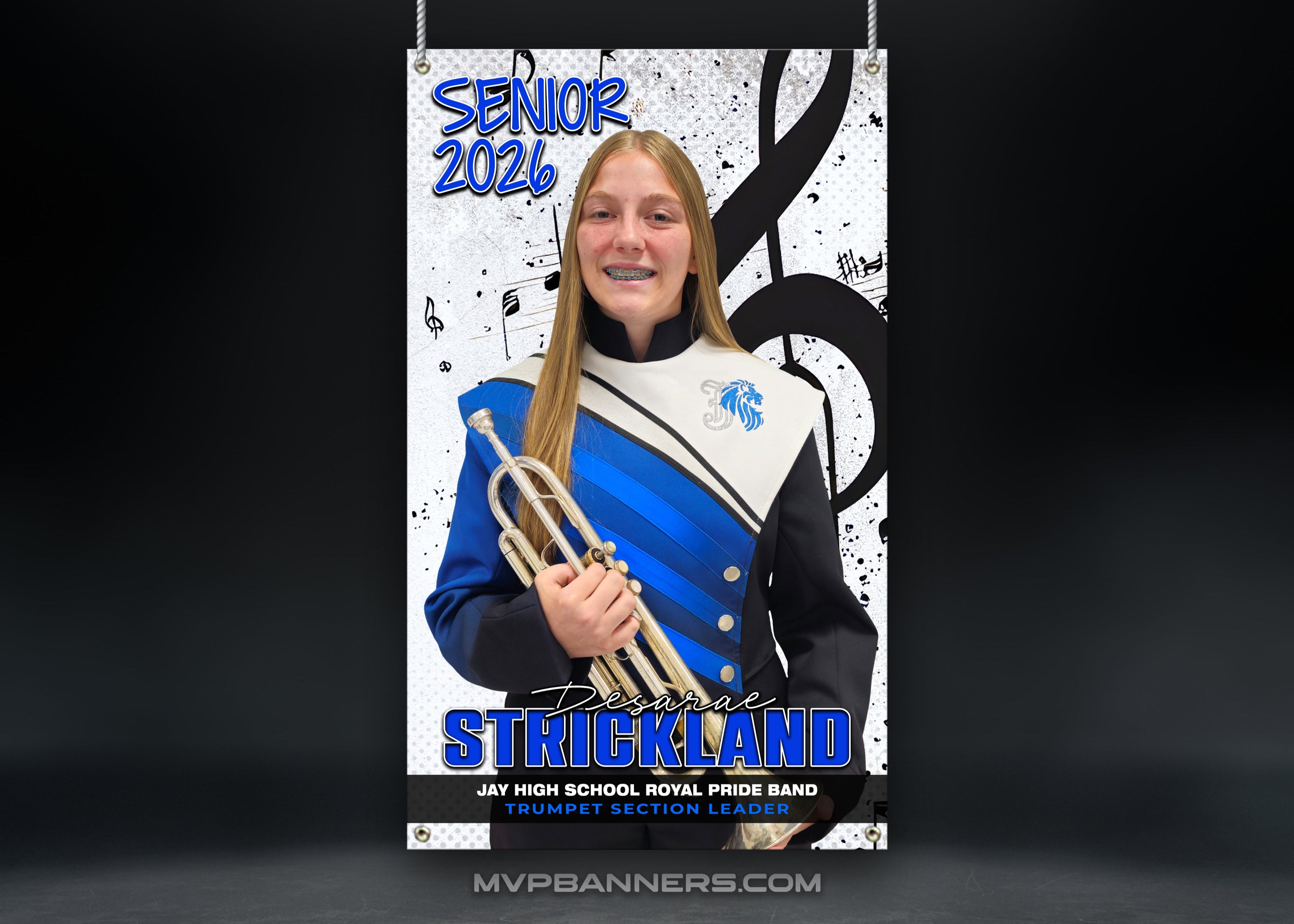 Custom Sports Banner | Senior Night | Band | Color Guard | Drill Team | Lead Note