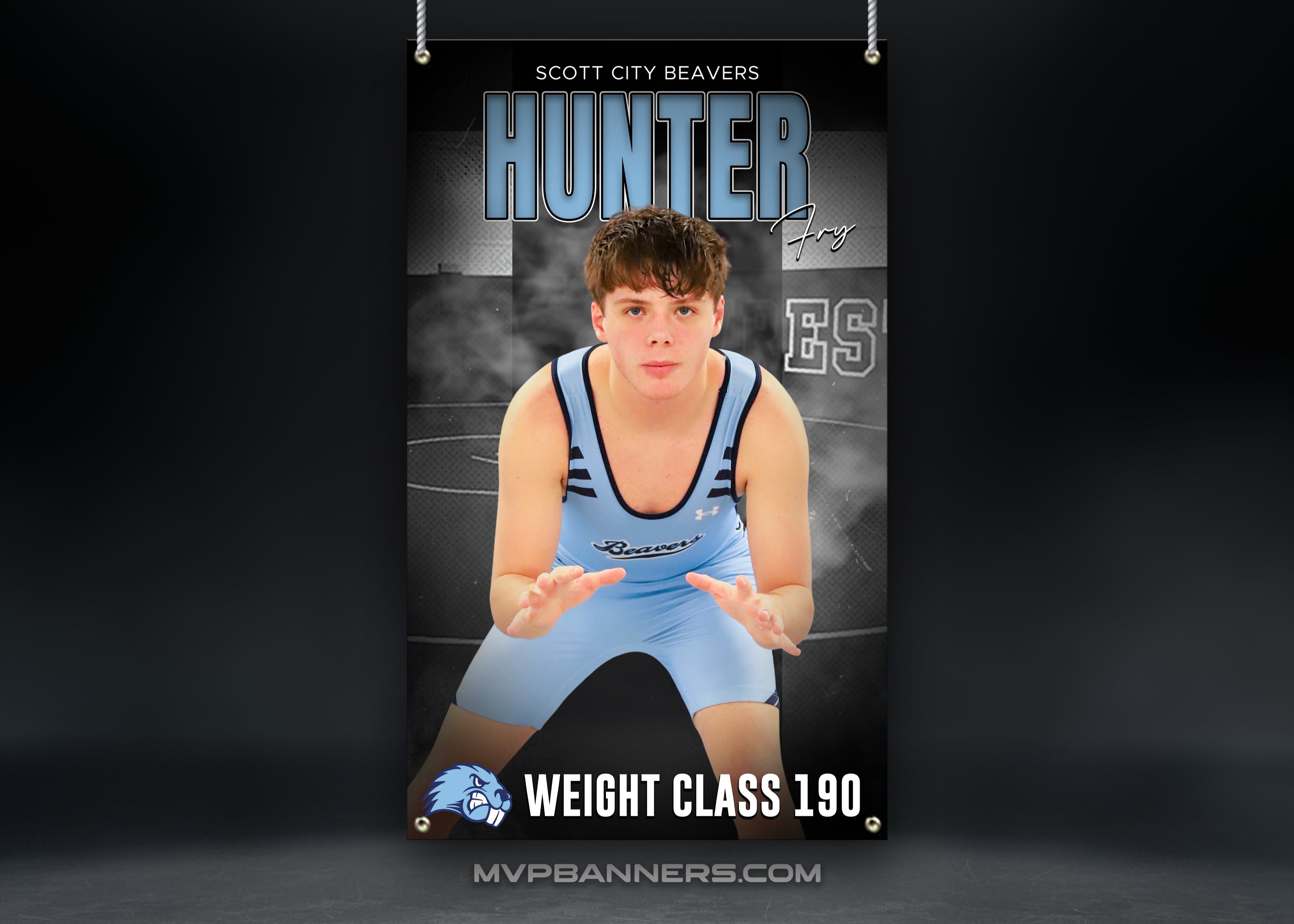 Custom Sports Banner | Senior Night |  Wrestling | Stadium Shadow