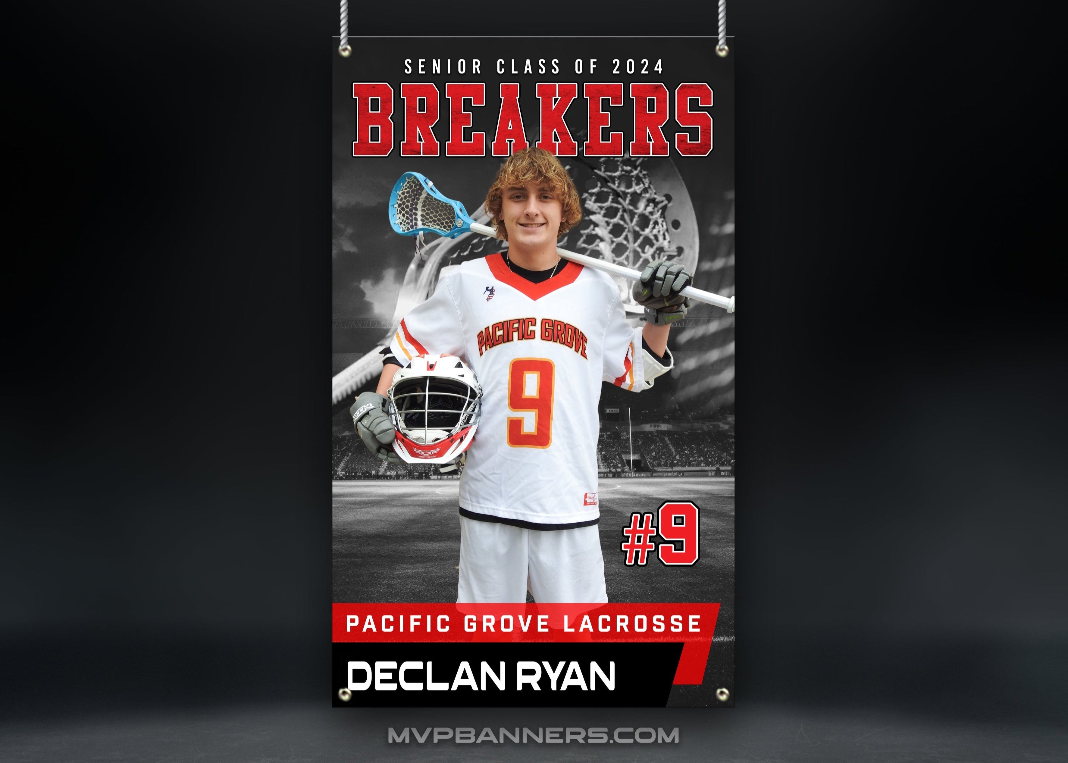 Custom Sports Banner | Senior Night | Lacrosse | Breaking Boundaries