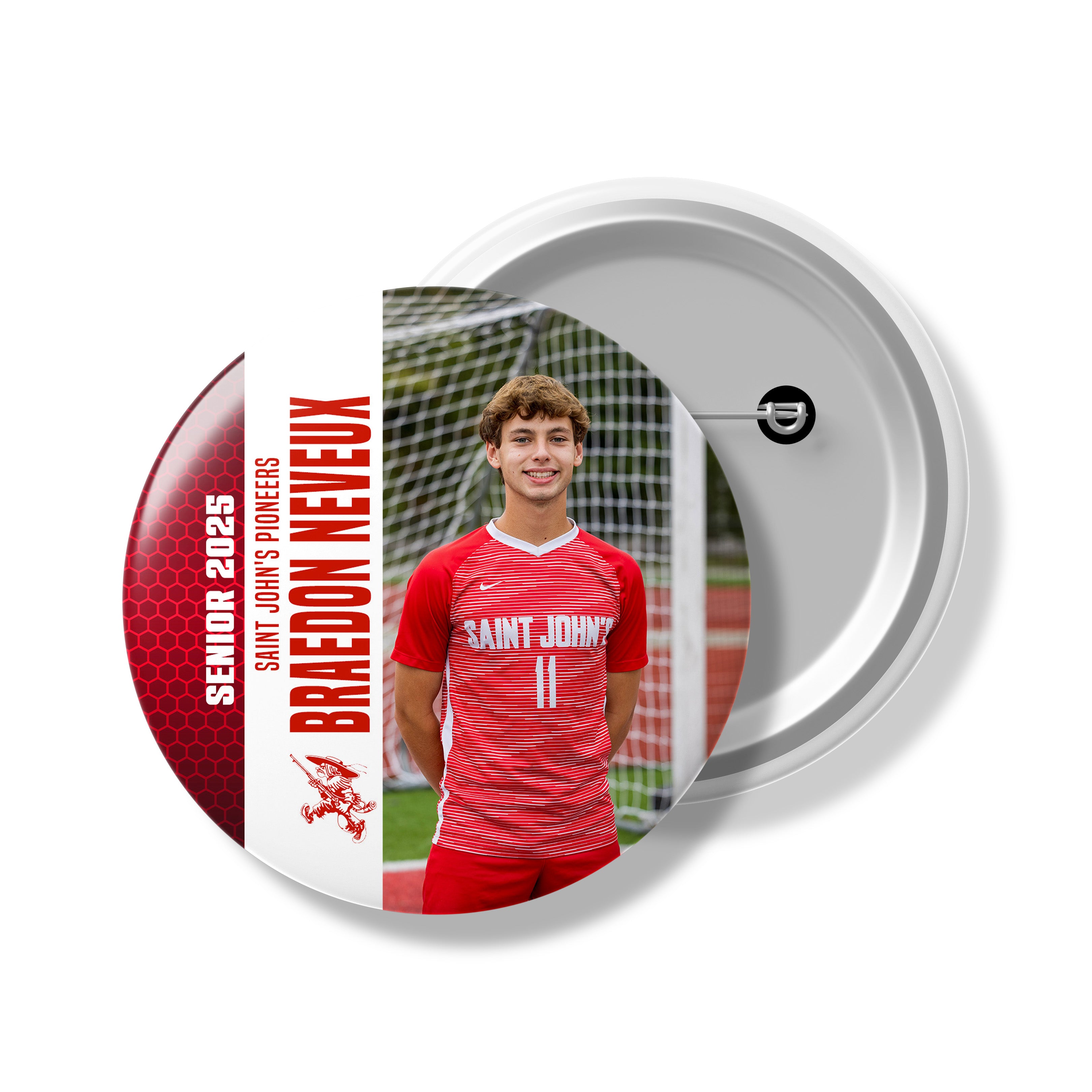 Sports Team Spirit Button | Personalized Button | Senior Night | Soccer | Champion's Pride