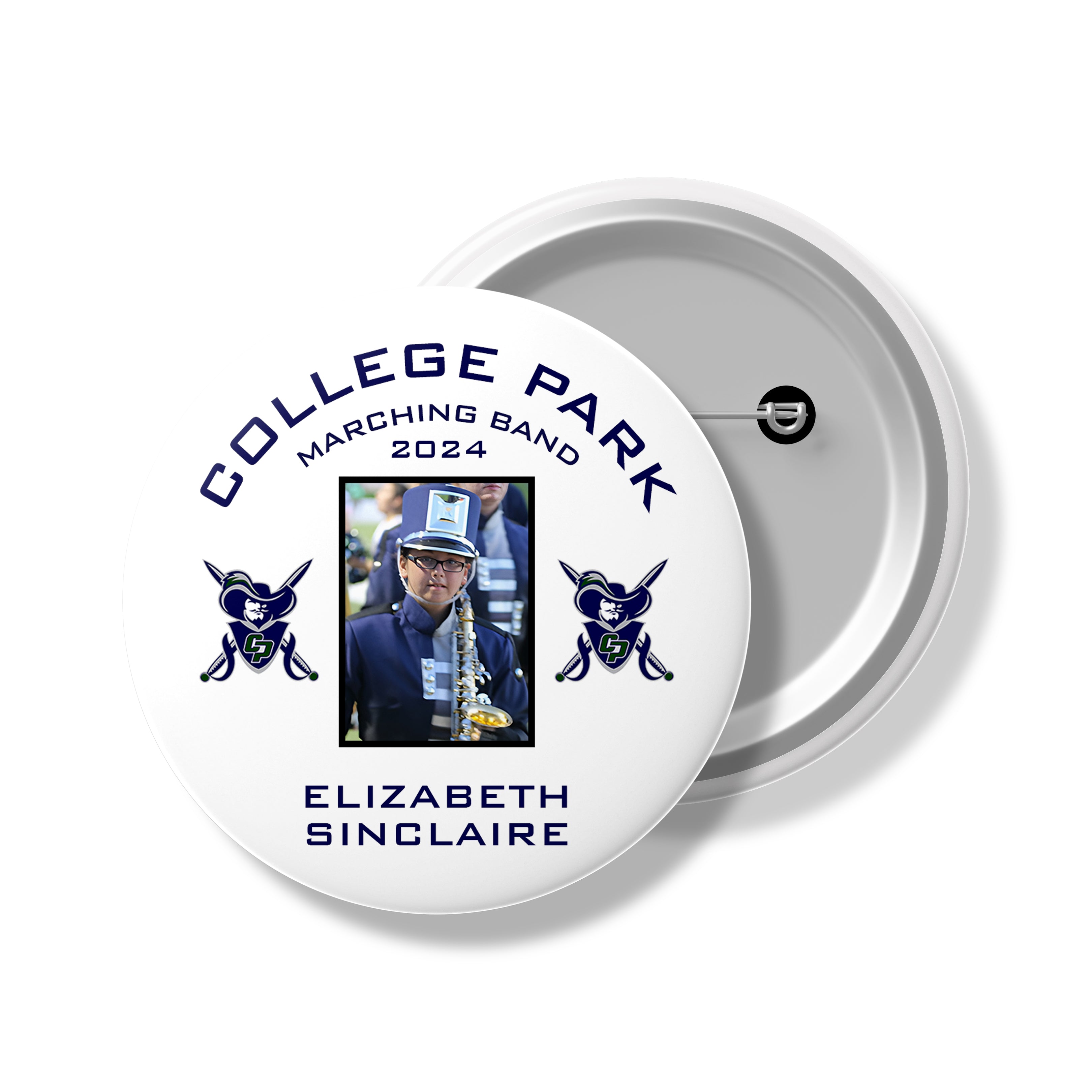 Sports Team Spirit Button | Personalized Button | Senior Night | Band | Classic