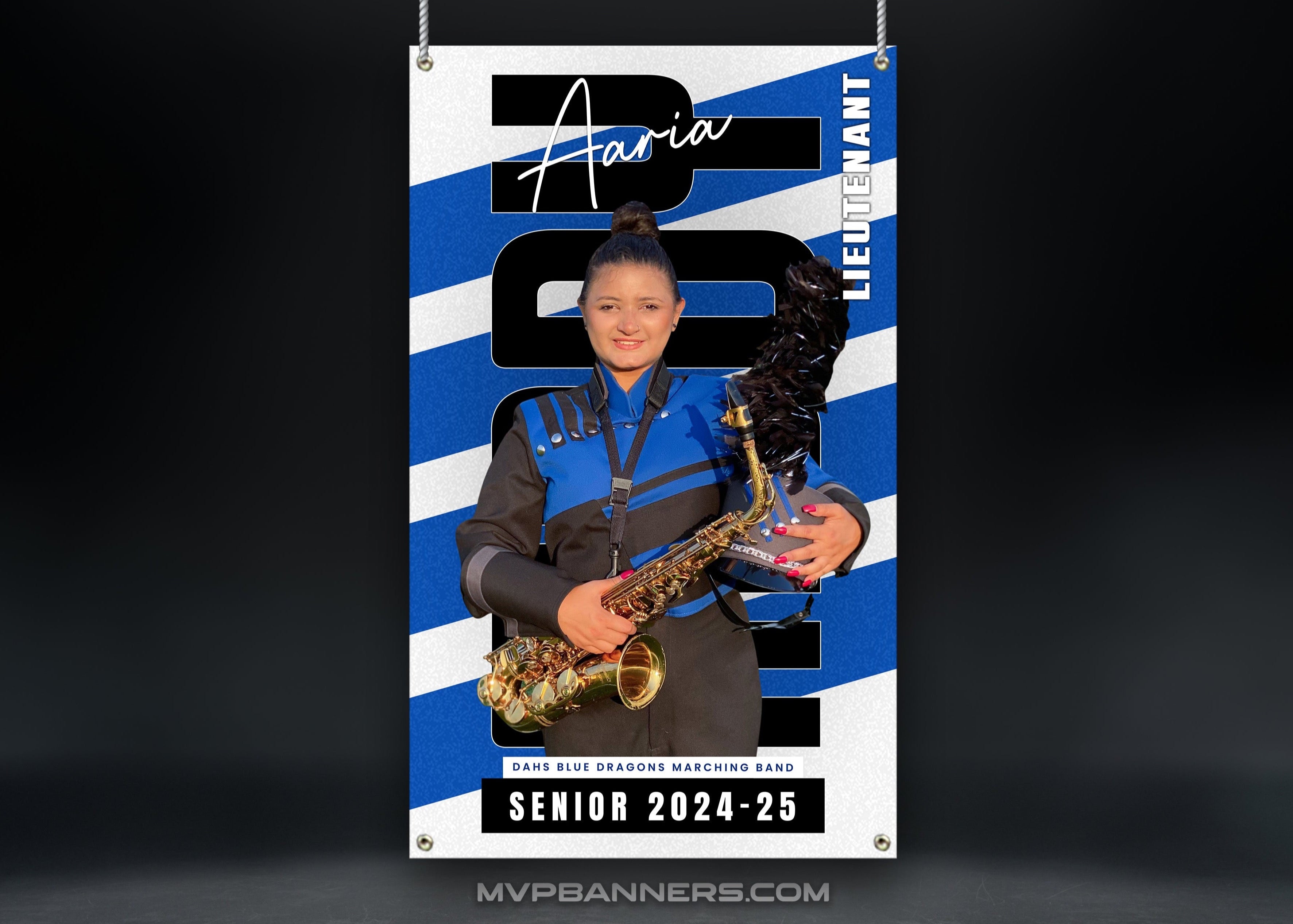 Custom Sports Banner | Senior Night | Band | Color Guard | Drill Team | Peak Motion