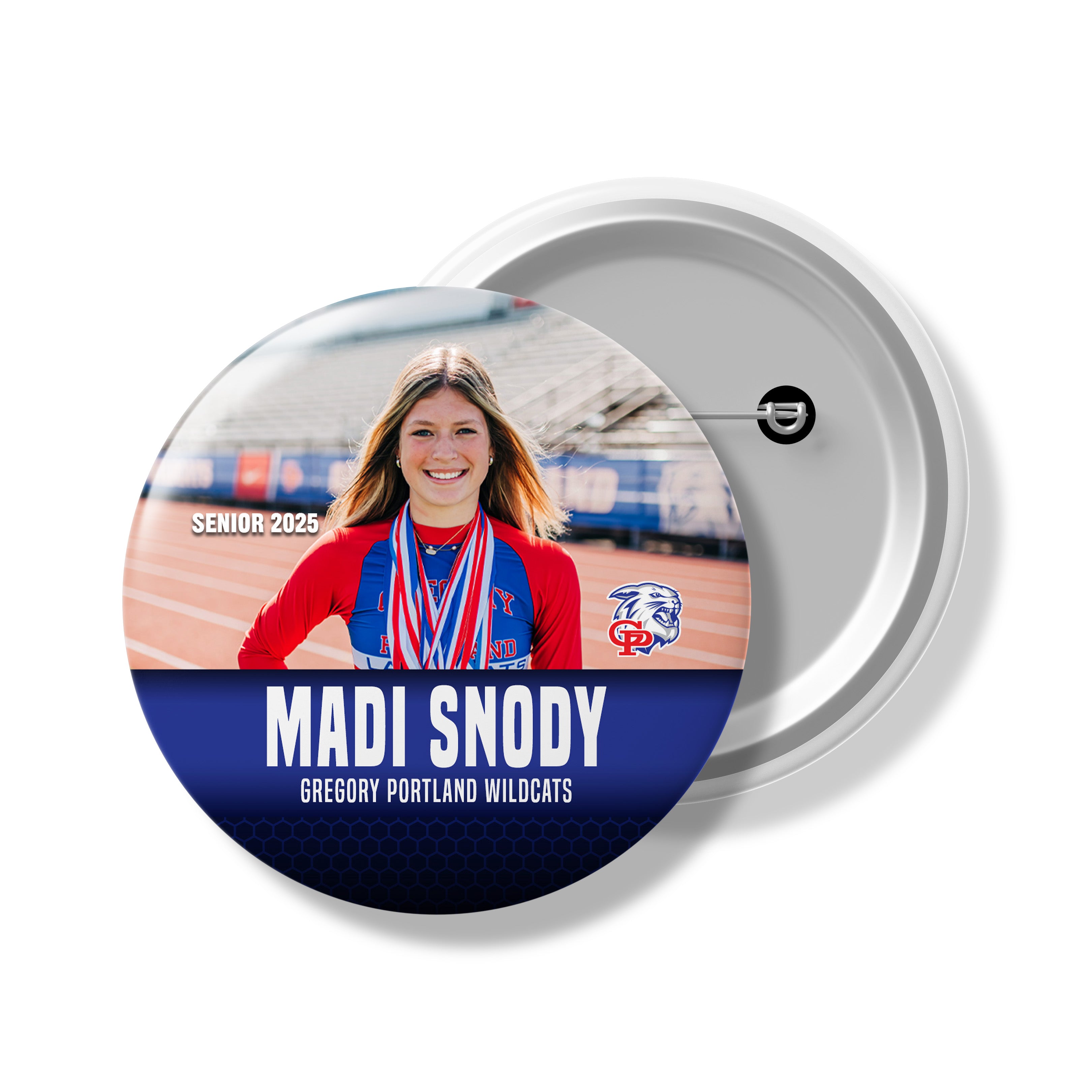 Sports Team Spirit Button | Personalized Button | Senior Night | Track & XC | Premier Pro