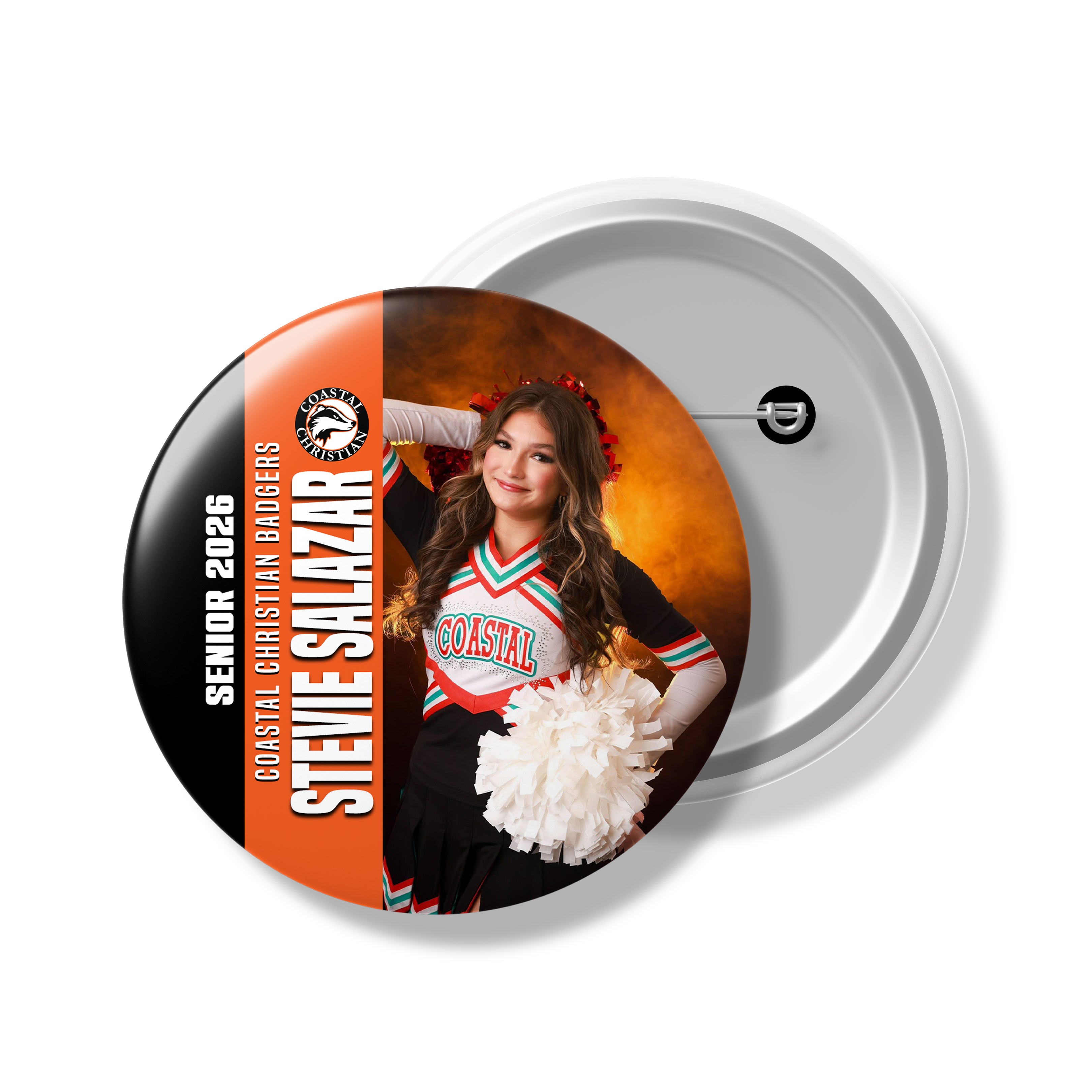 Custom Coastal Christian Spirit Button | Senior Night - Champion's Pride