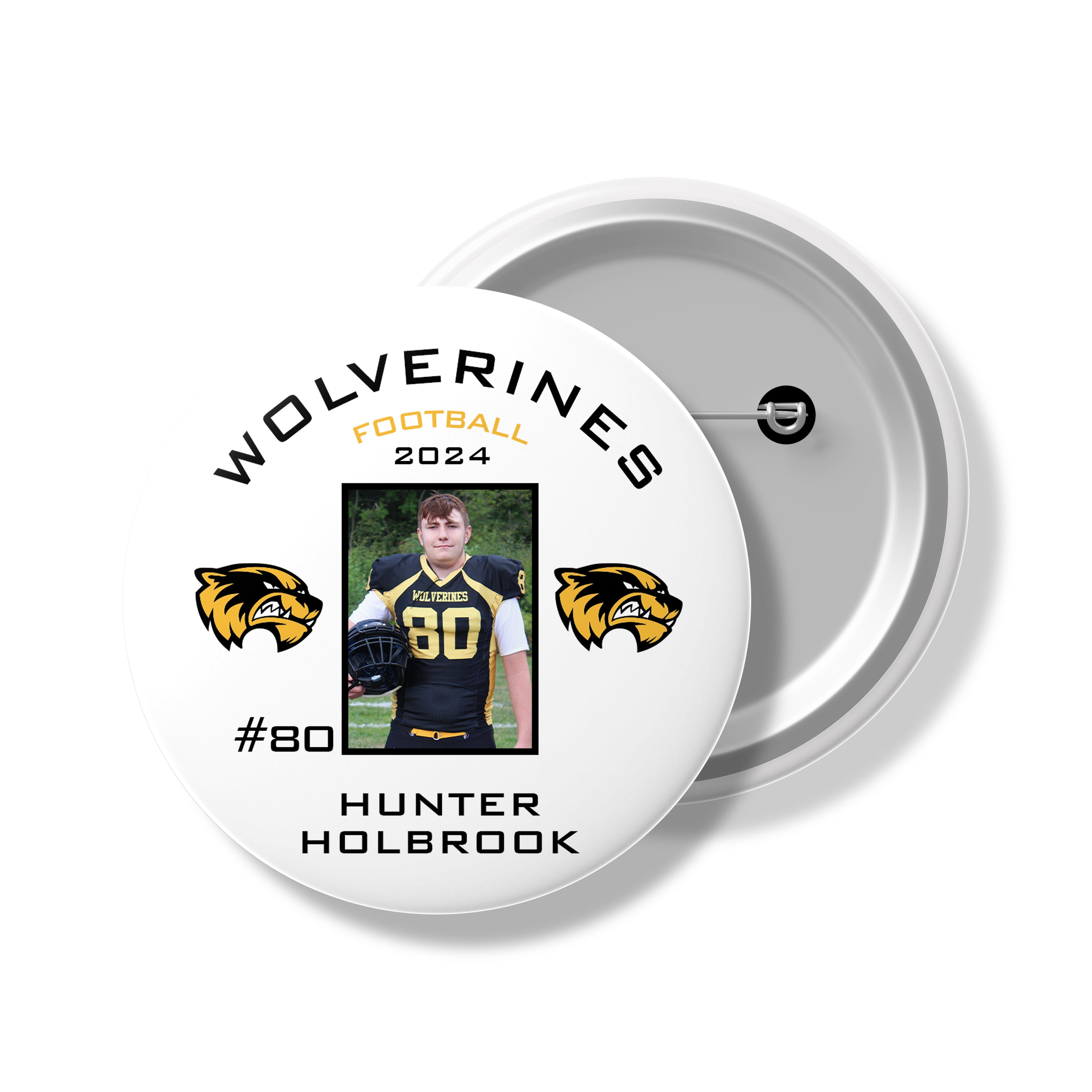 Sports Team Spirit Button | Personalized Button | Senior Night | Football | Classic