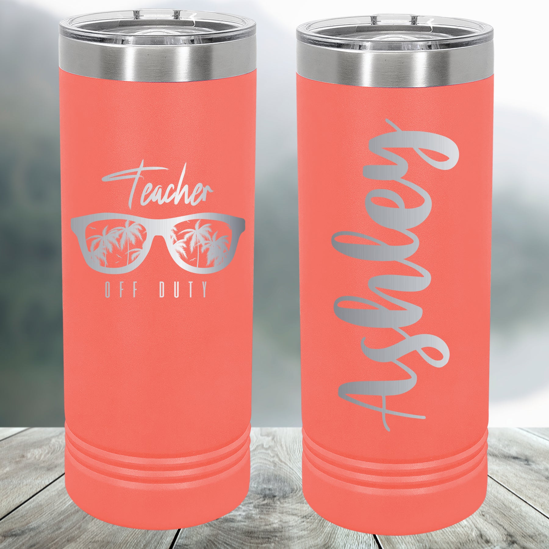 Custom Engraved 22oz Tumbler - Teacher Off Duty