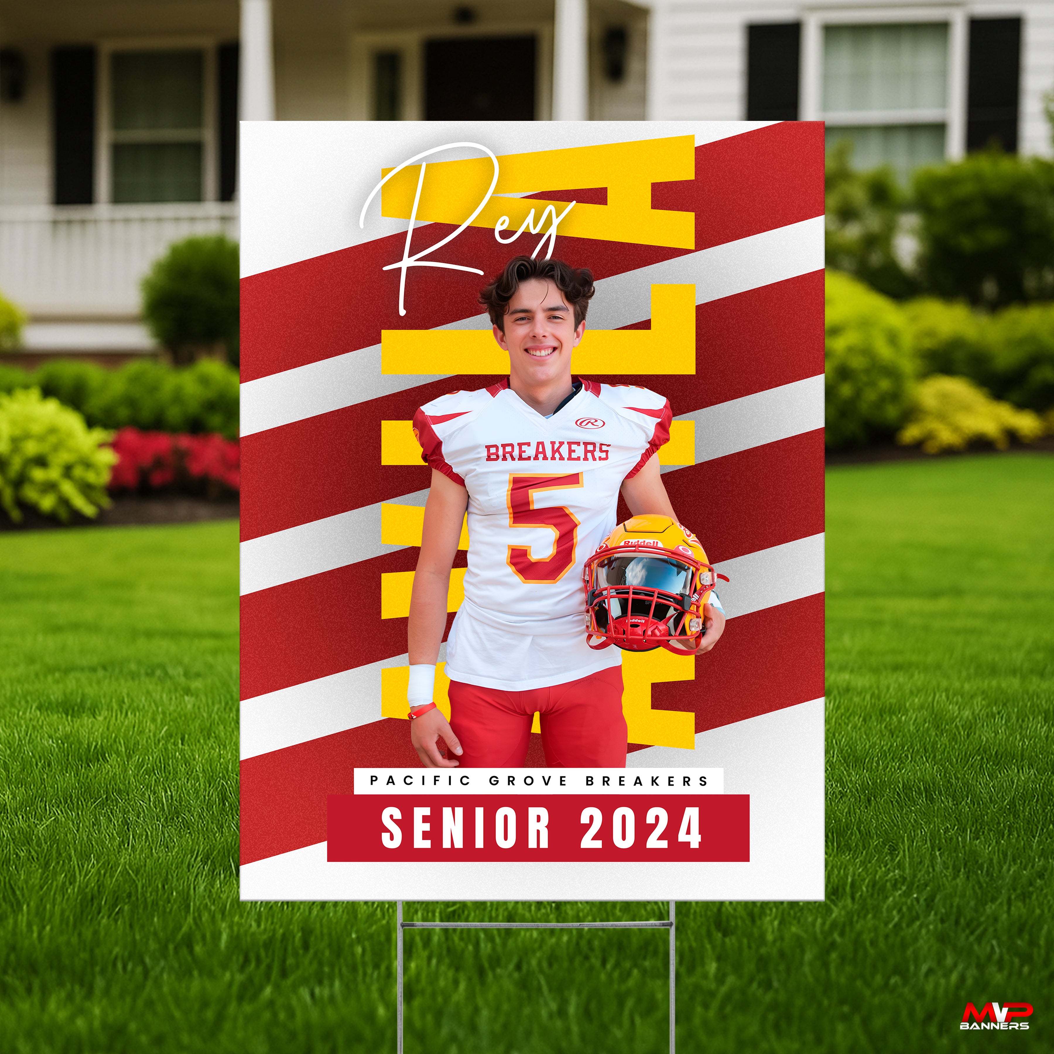 Printed Sports Yard Sign | Senior Night Poster | Football | Peak Motion