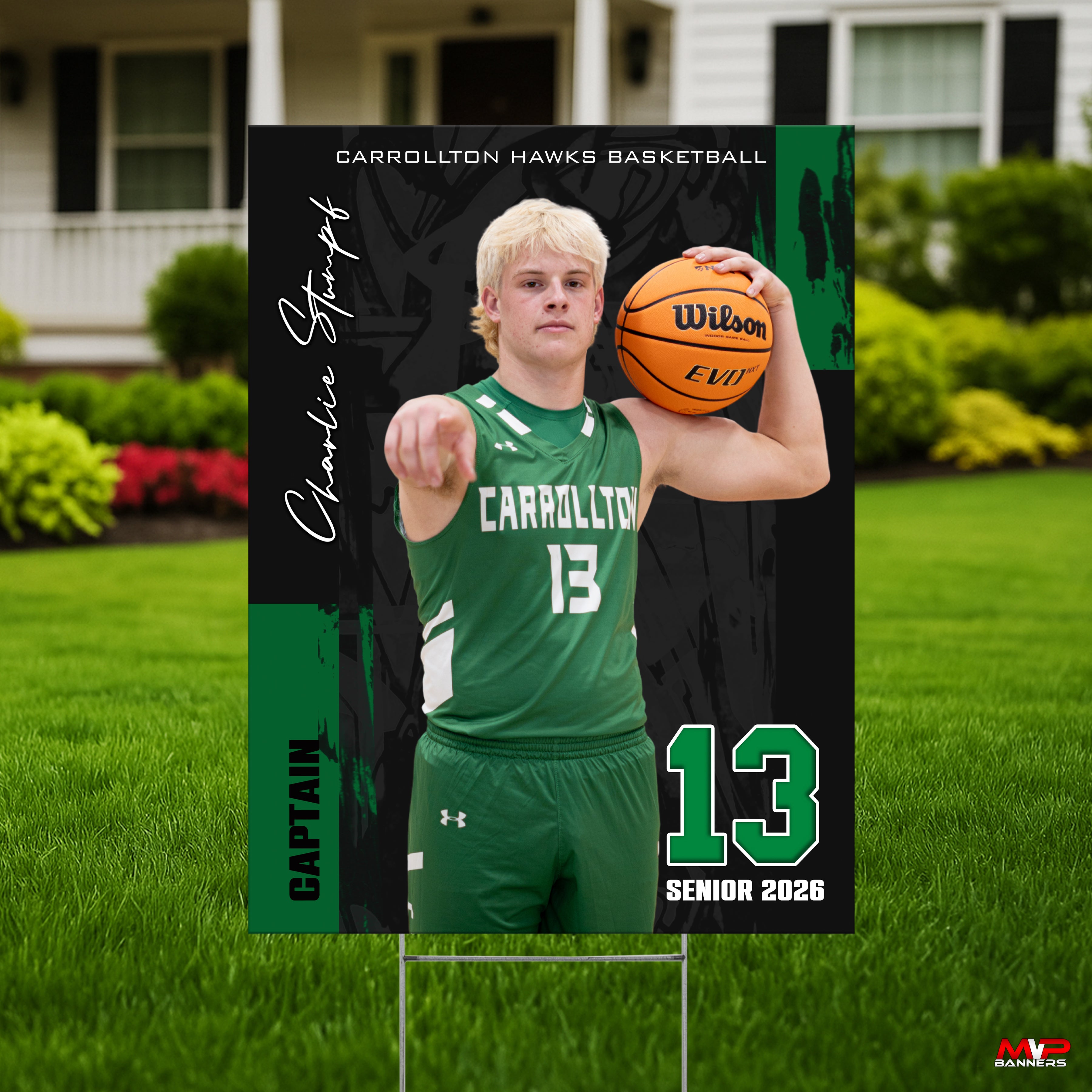 Custom Sports Banner | Senior Night | Basketball | Quiet Power