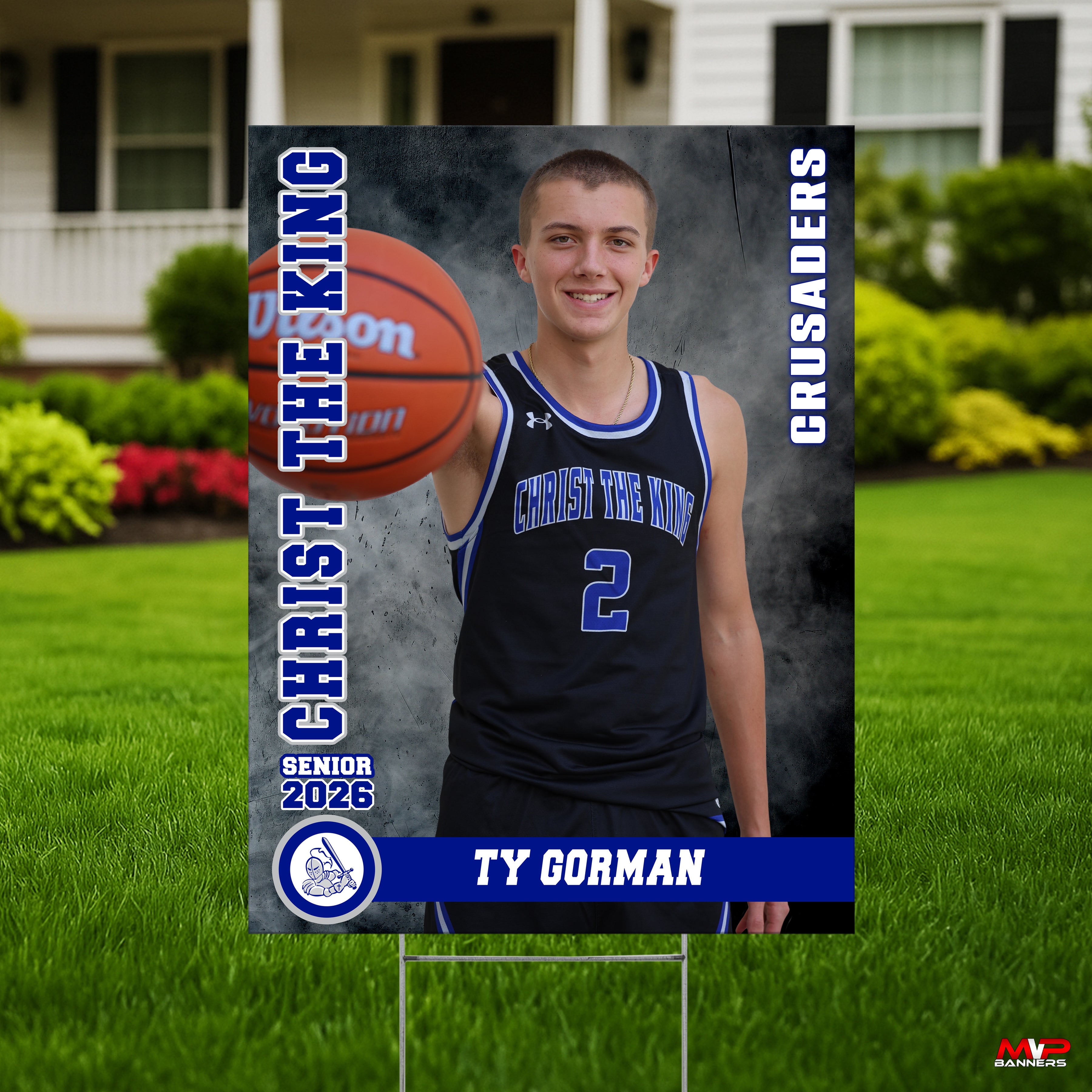 Custom Sports Banner | Senior Night | Basketball | Road to Victory Twist