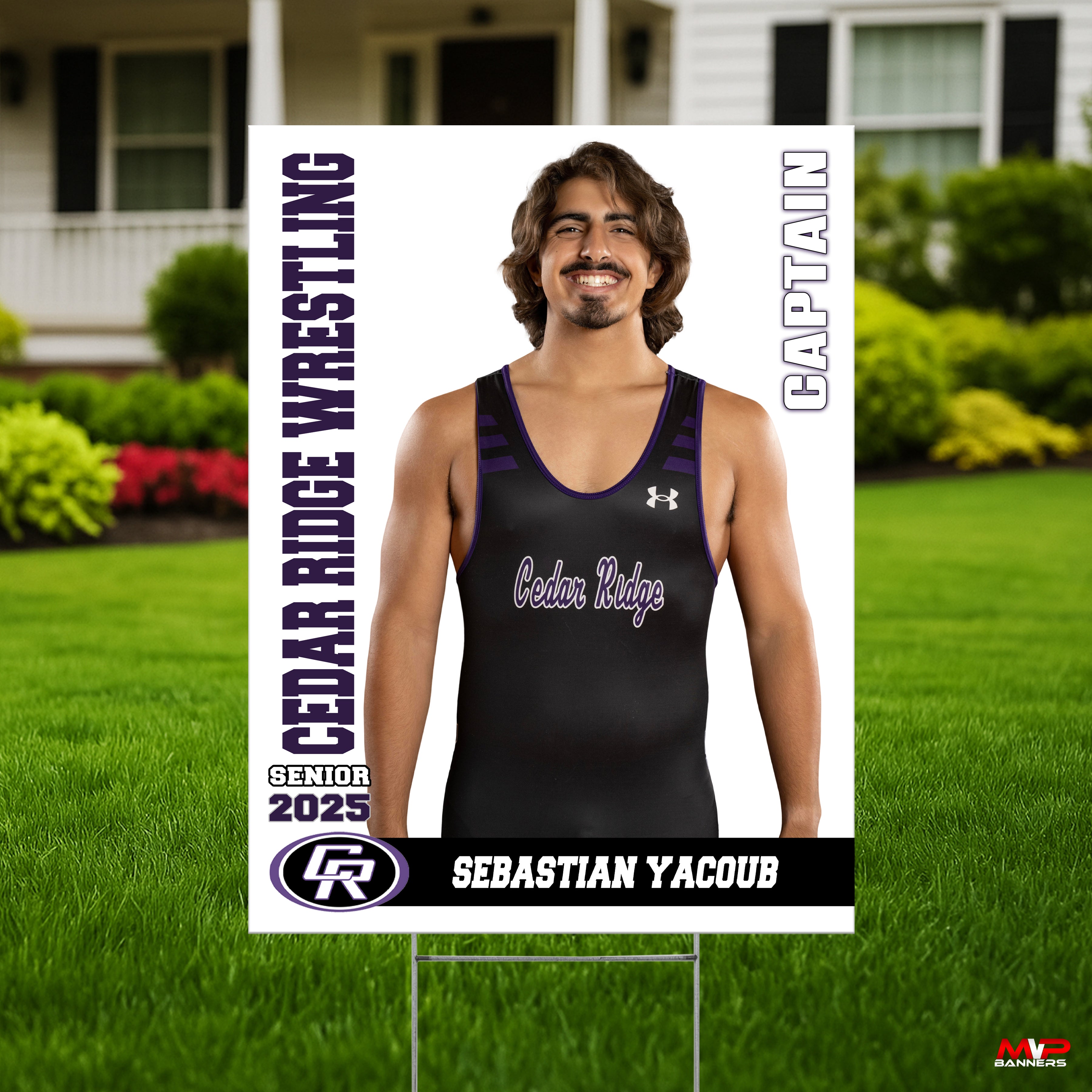 Custom Sports Banner | Senior Night | Wrestling | Road to Victory