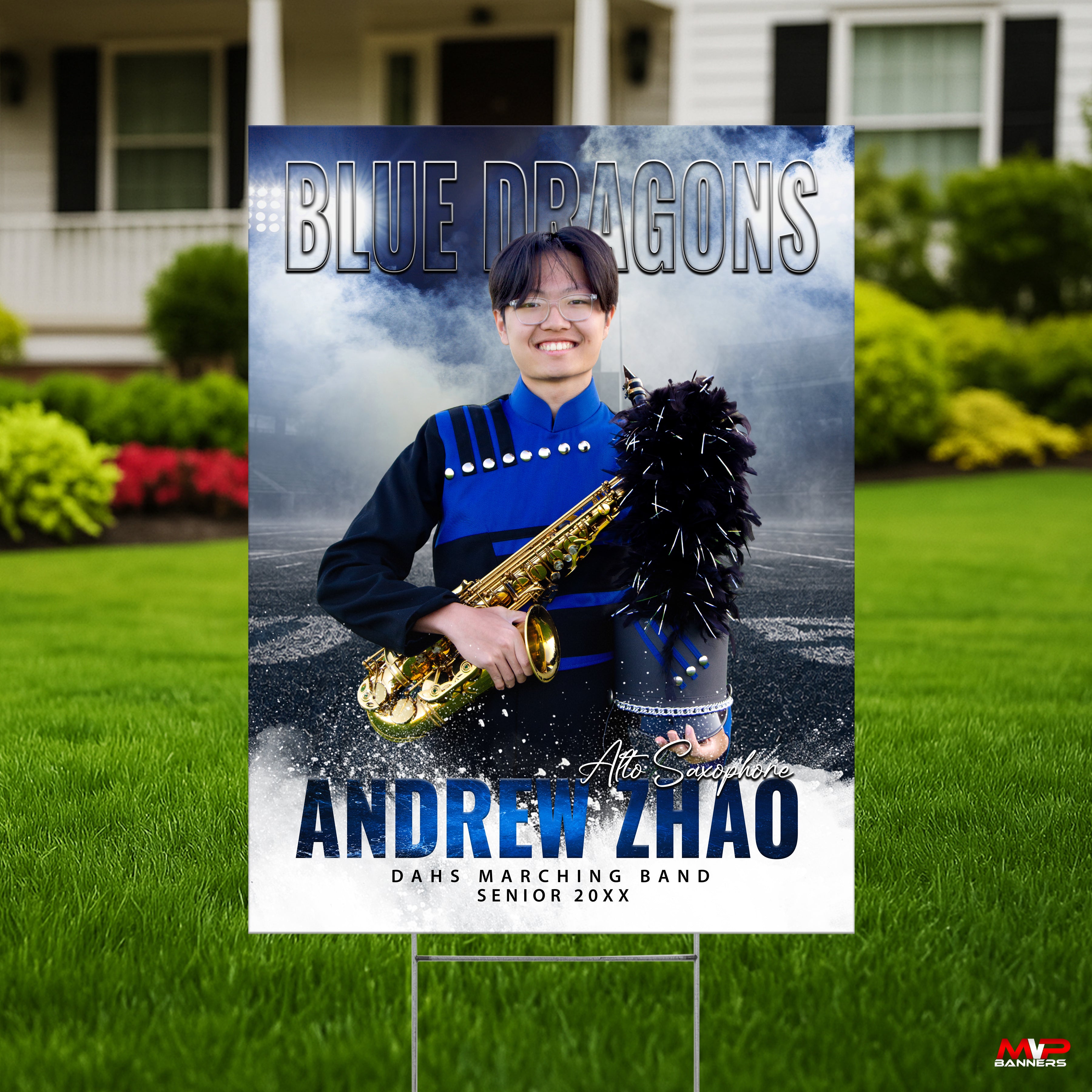 Printed Sports Yard Sign | Senior Night Poster | Band | Color Guard | Drill Team | Showtime