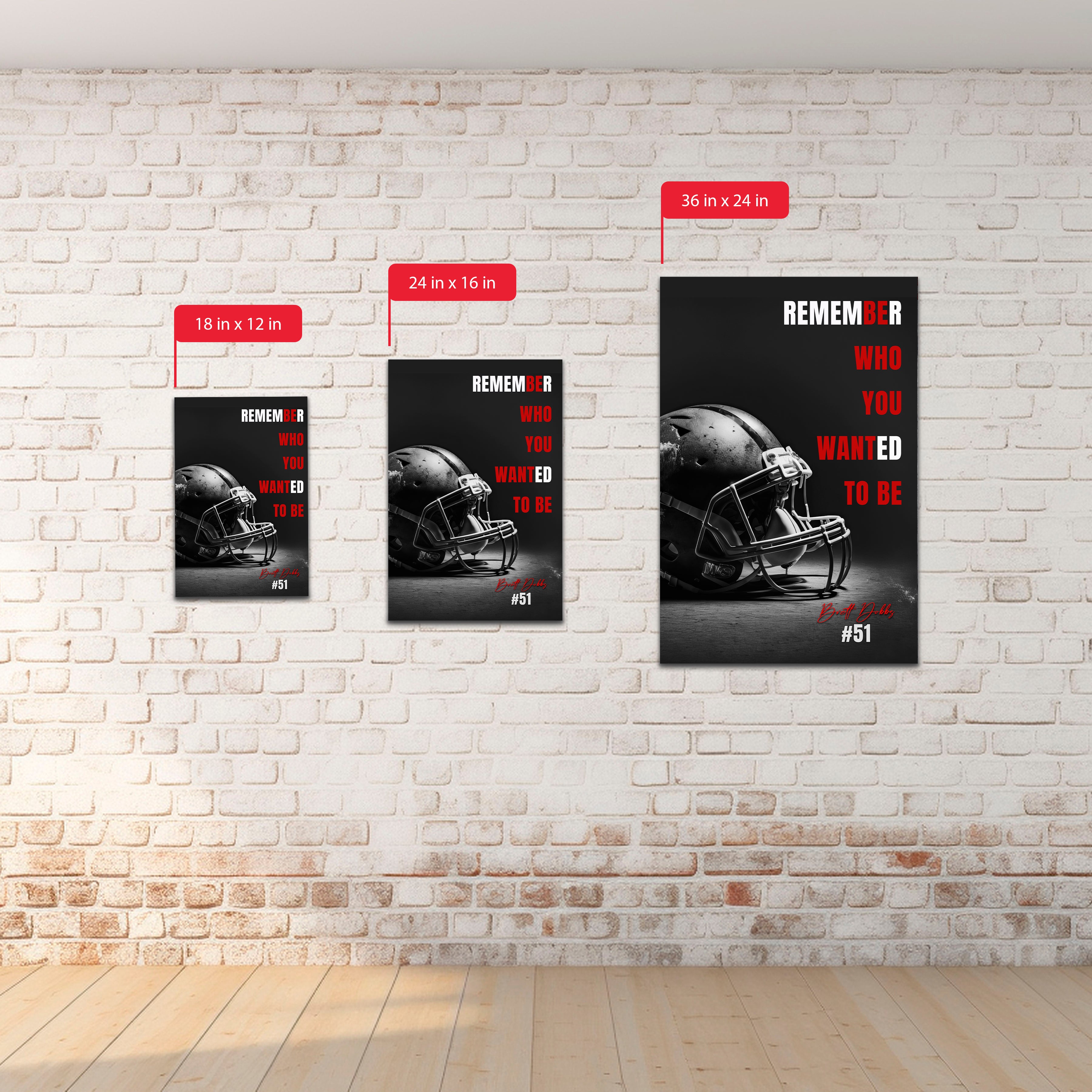 Motivational Quotes For Athletes | Inspiring Sports Quotes | Wall-Art | Football