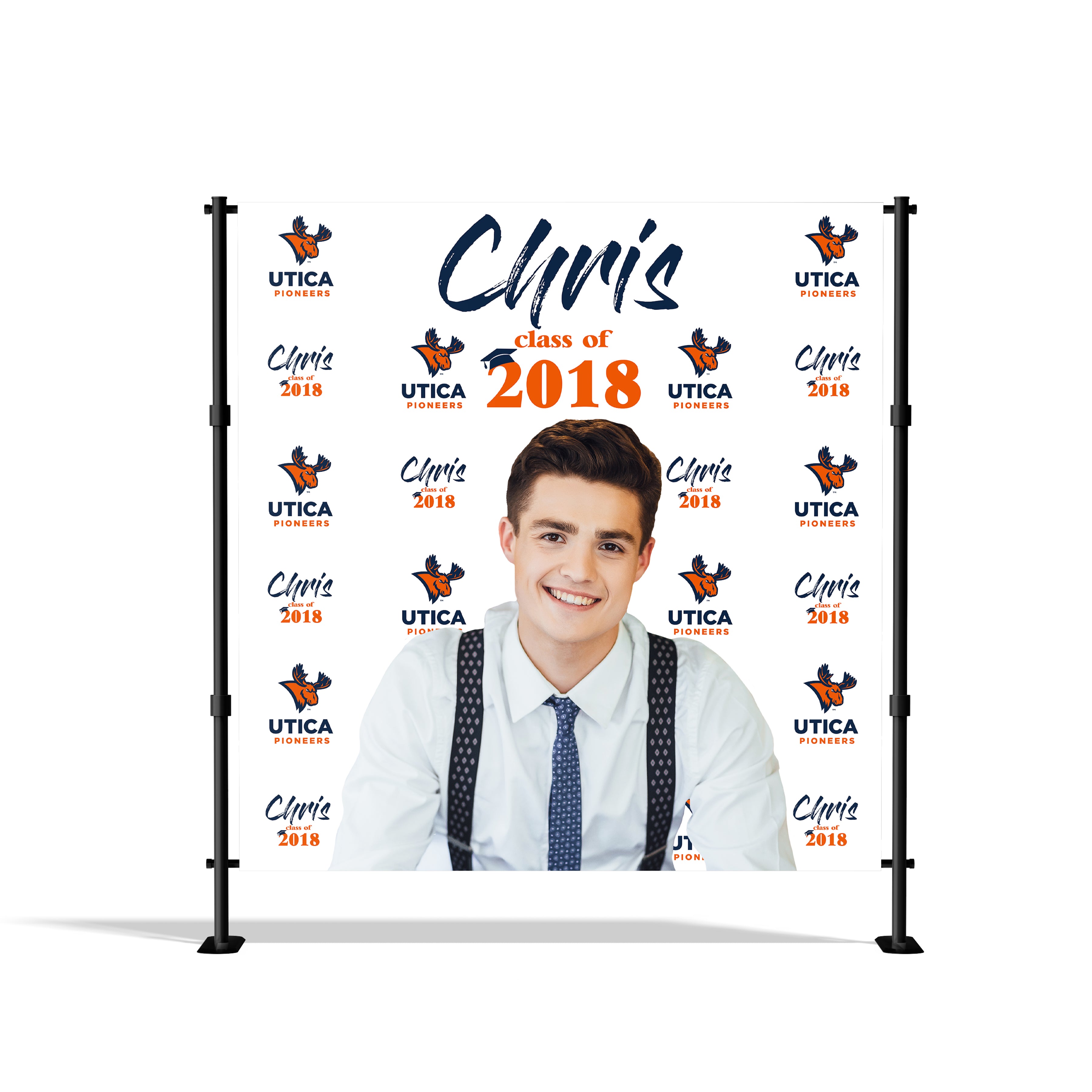 Custom Photography Backdrop |  Graduation | Media Step & Repeat